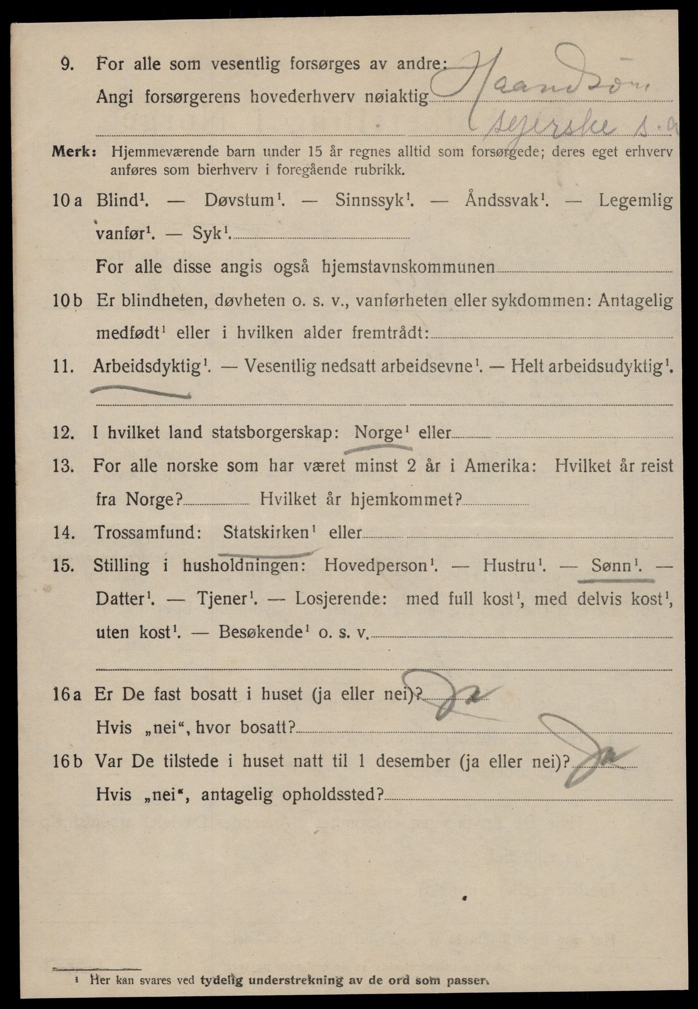 SAT, 1920 census for Kristiansund, 1920, p. 35890