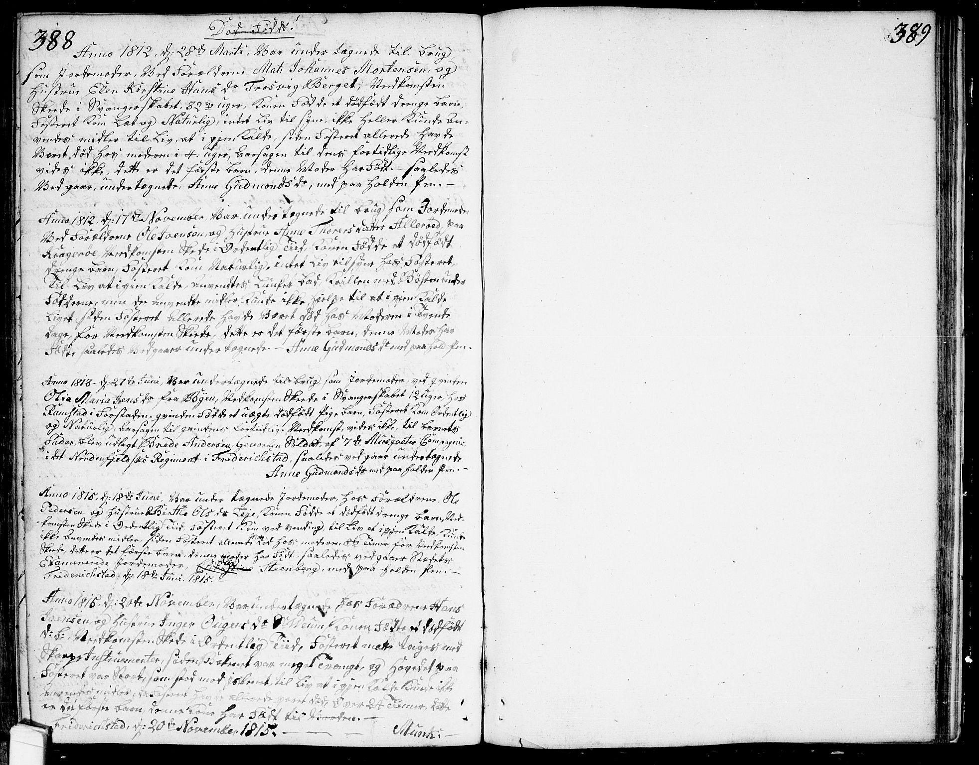 Glemmen prestekontor Kirkebøker, SAO/A-10908/F/Fa/L0003: Parish register (official) no. 3, 1803-1815, p. 388-389