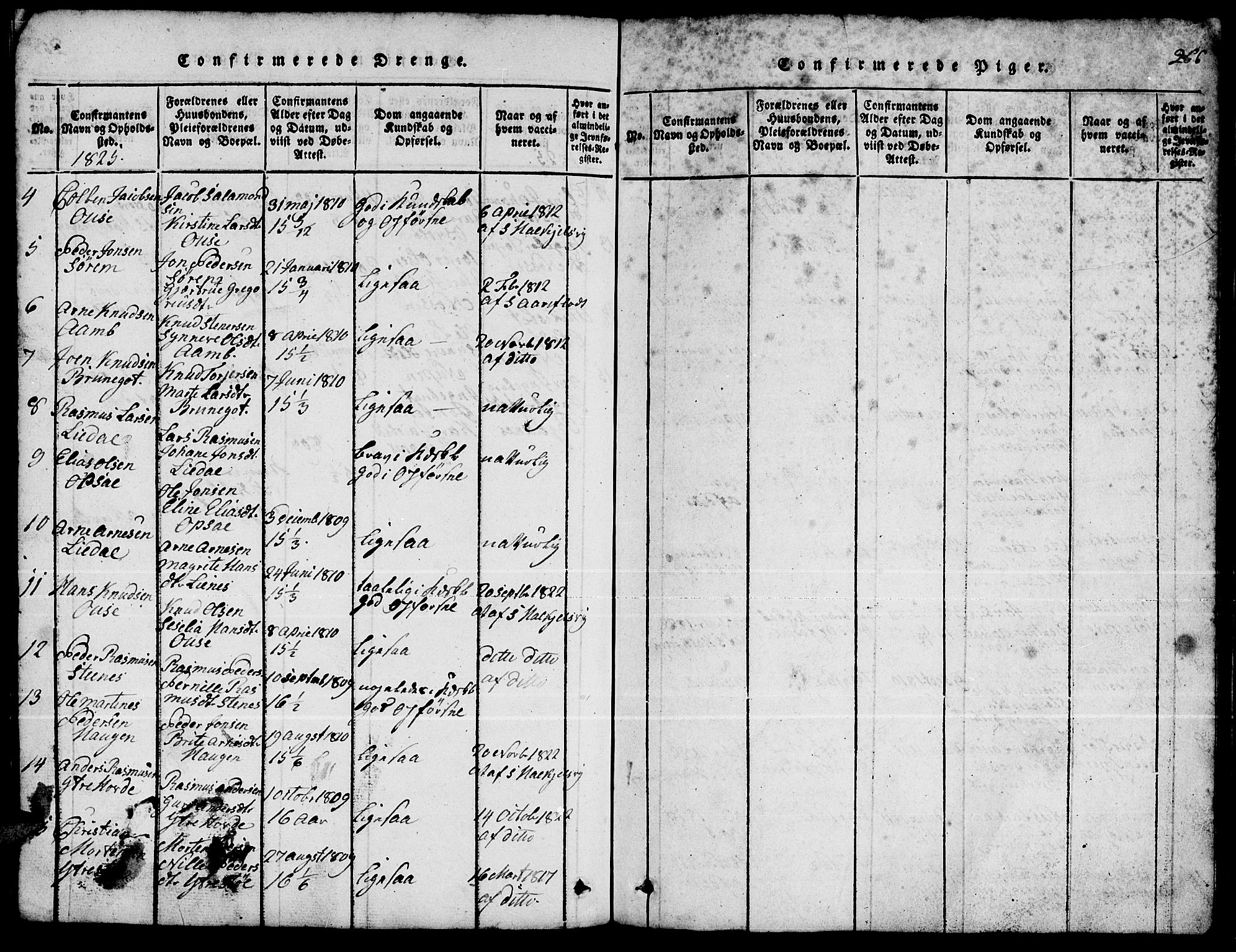 Ministerialprotokoller, klokkerbøker og fødselsregistre - Møre og Romsdal, AV/SAT-A-1454/511/L0155: Parish register (copy) no. 511C01, 1817-1829, p. 266