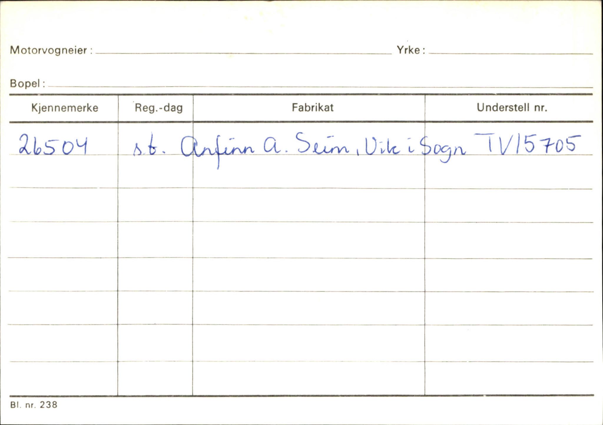 Statens vegvesen, Sogn og Fjordane vegkontor, AV/SAB-A-5301/4/F/L0125: Eigarregister Sogndal V-Å. Aurland A-Å. Fjaler A-N, 1945-1975, p. 559