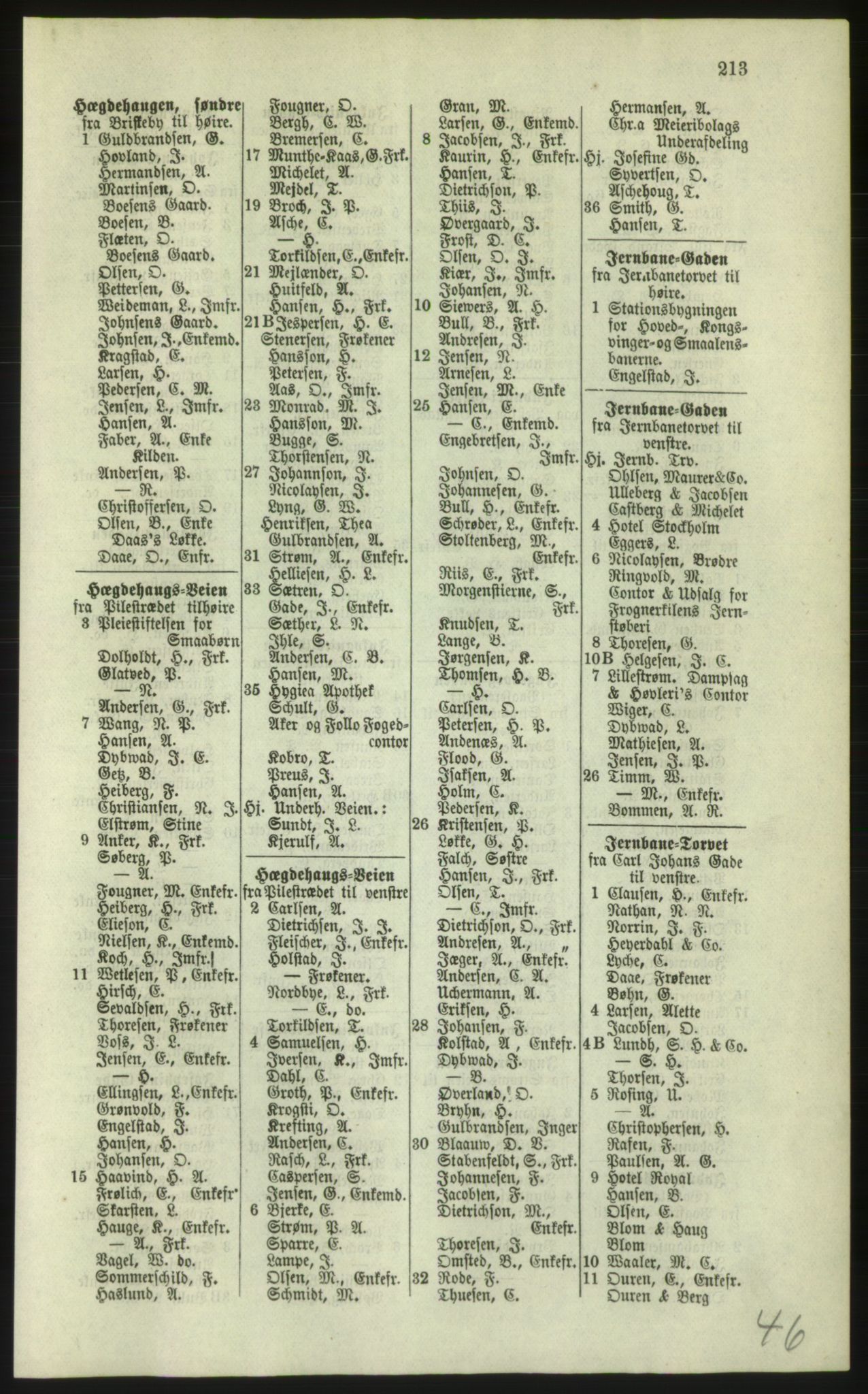 Kristiania/Oslo adressebok, PUBL/-, 1879, p. 213