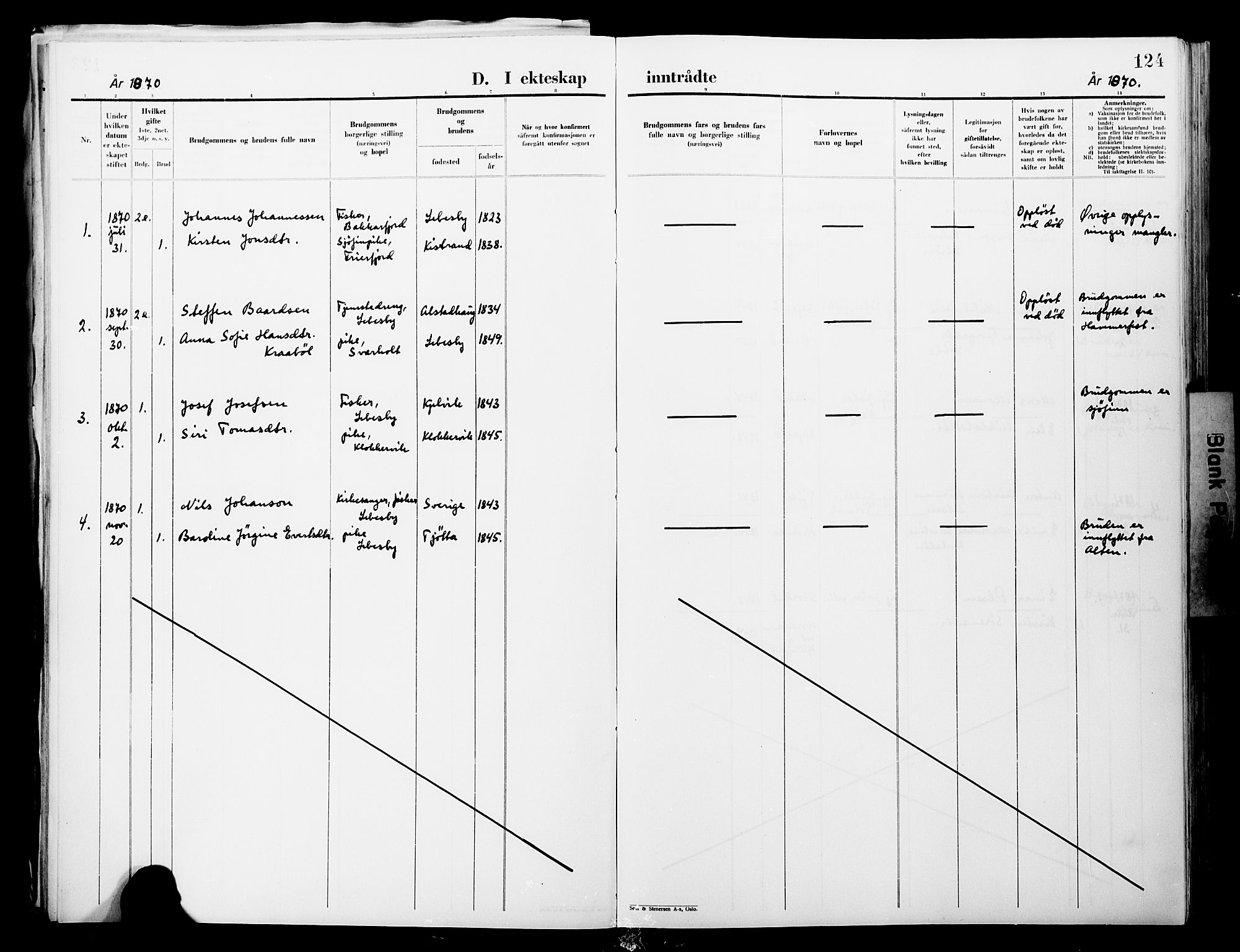 Lebesby sokneprestkontor, AV/SATØ-S-1353/H/Ha/L0004kirke: Parish register (official) no. 4, 1870-1902, p. 124