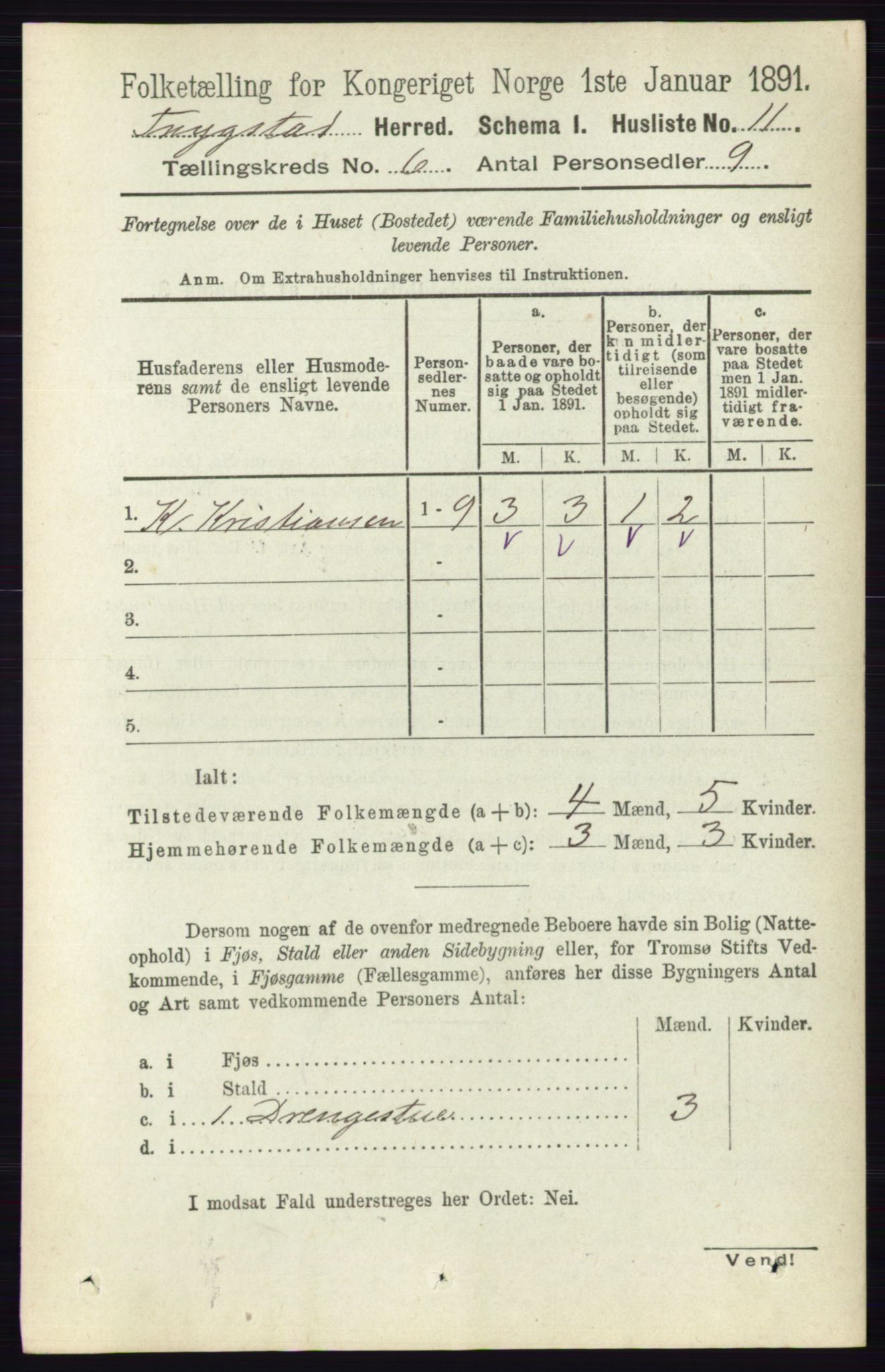 RA, 1891 Census for 0122 Trøgstad, 1891, p. 2434