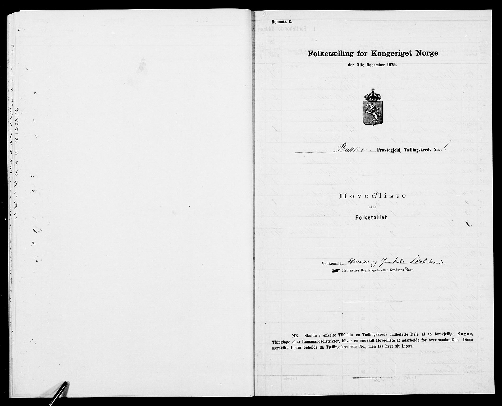 SAK, 1875 census for 1045P Bakke, 1875, p. 28