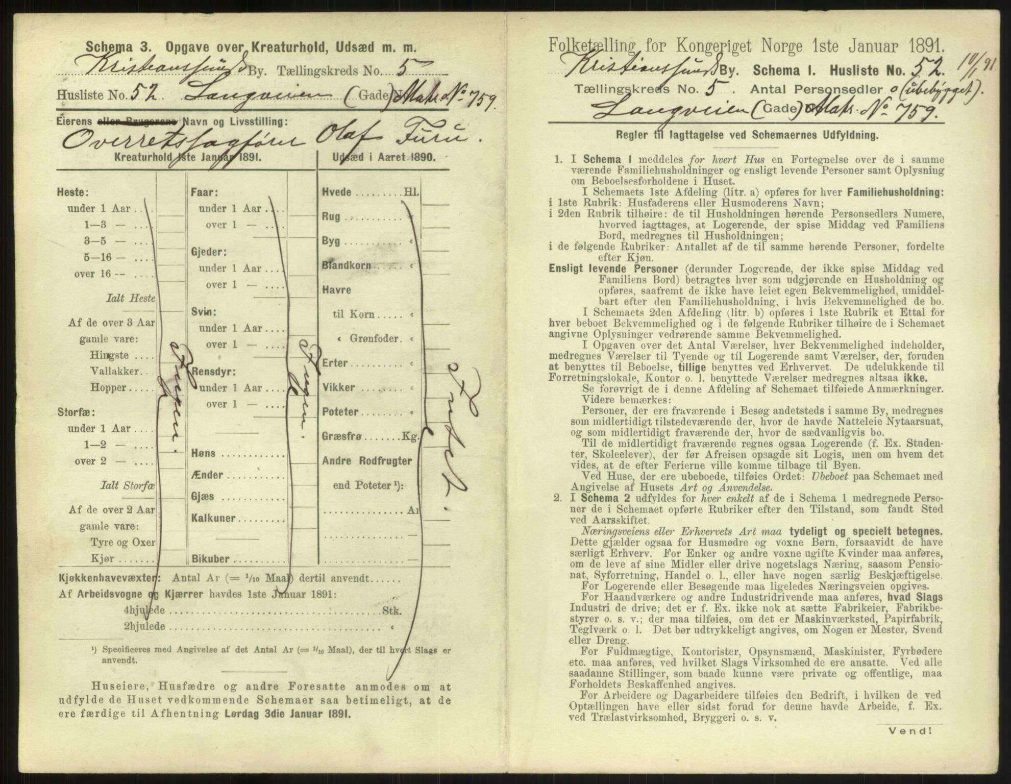 RA, 1891 census for 1503 Kristiansund, 1891, p. 532