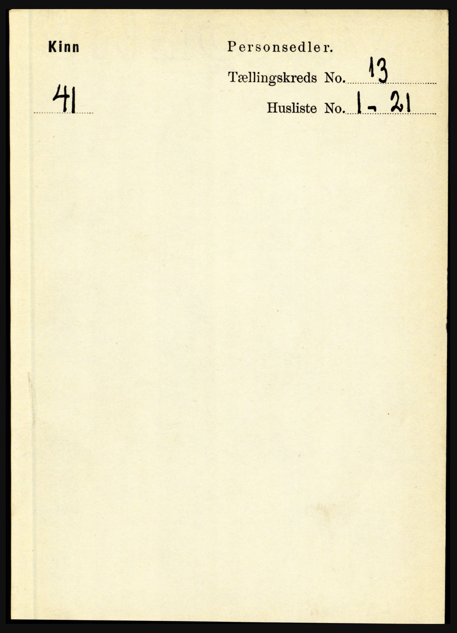 RA, 1891 census for 1437 Kinn, 1891, p. 5048