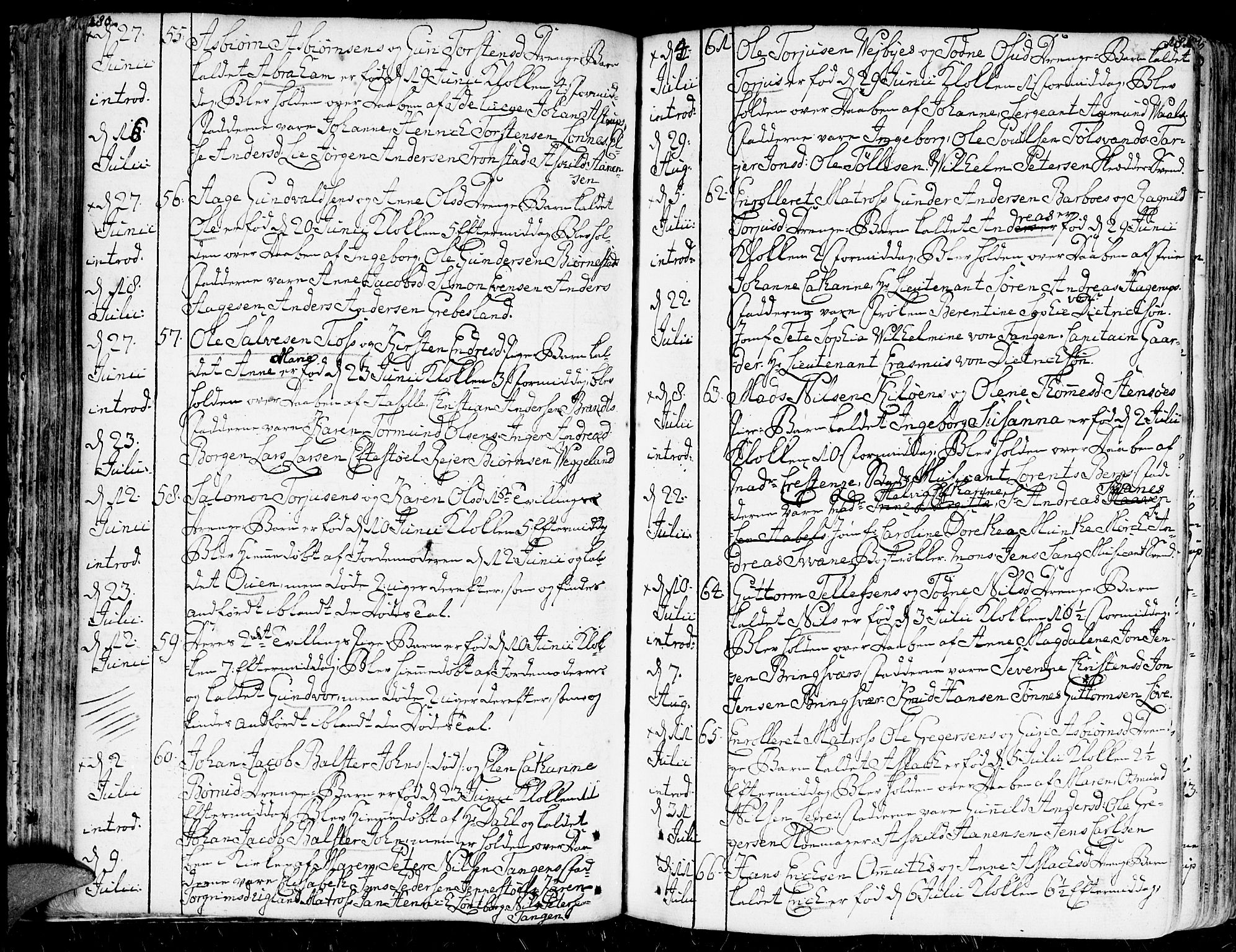 Kristiansand domprosti, AV/SAK-1112-0006/F/Fa/L0003: Parish register (official) no. A 3, 1778-1818, p. 180-181