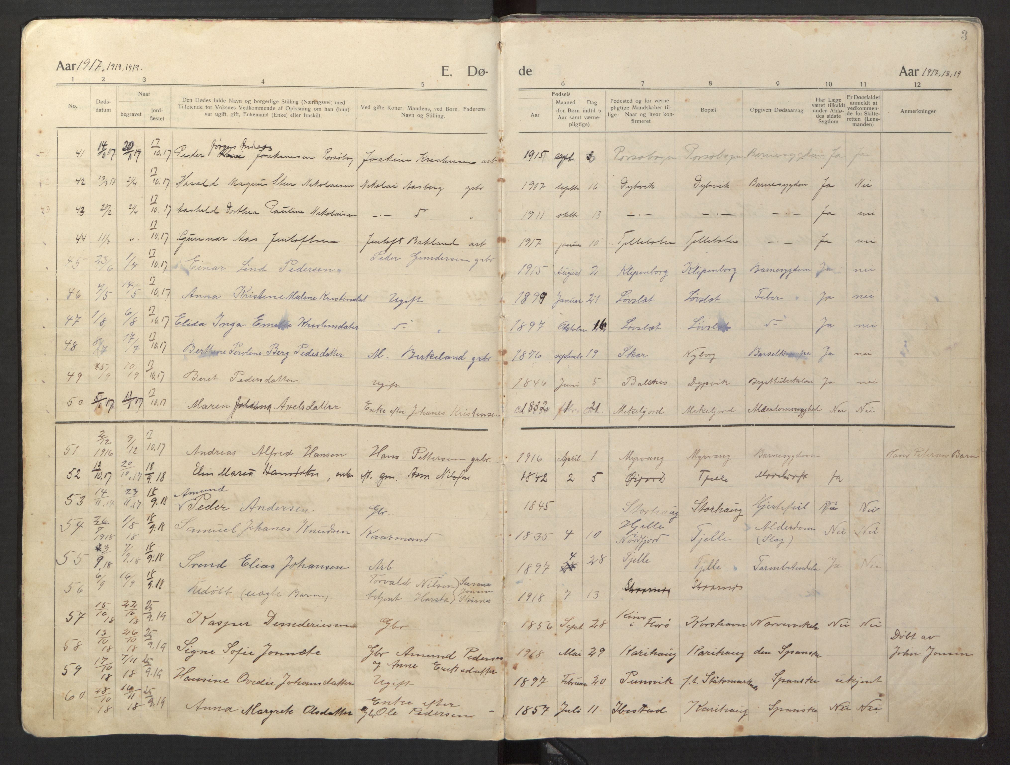 Ministerialprotokoller, klokkerbøker og fødselsregistre - Nordland, AV/SAT-A-1459/869/L0981: Parish register (copy) no. 869C07, 1911-1938, p. 3