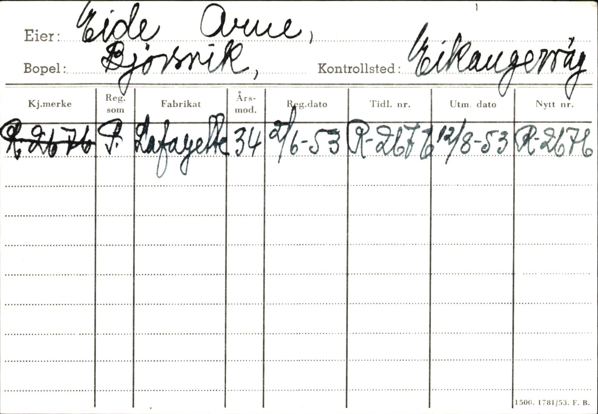 Statens vegvesen, Hordaland vegkontor, AV/SAB-A-5201/2/Ha/L0010: R-eierkort E, 1920-1971, p. 27