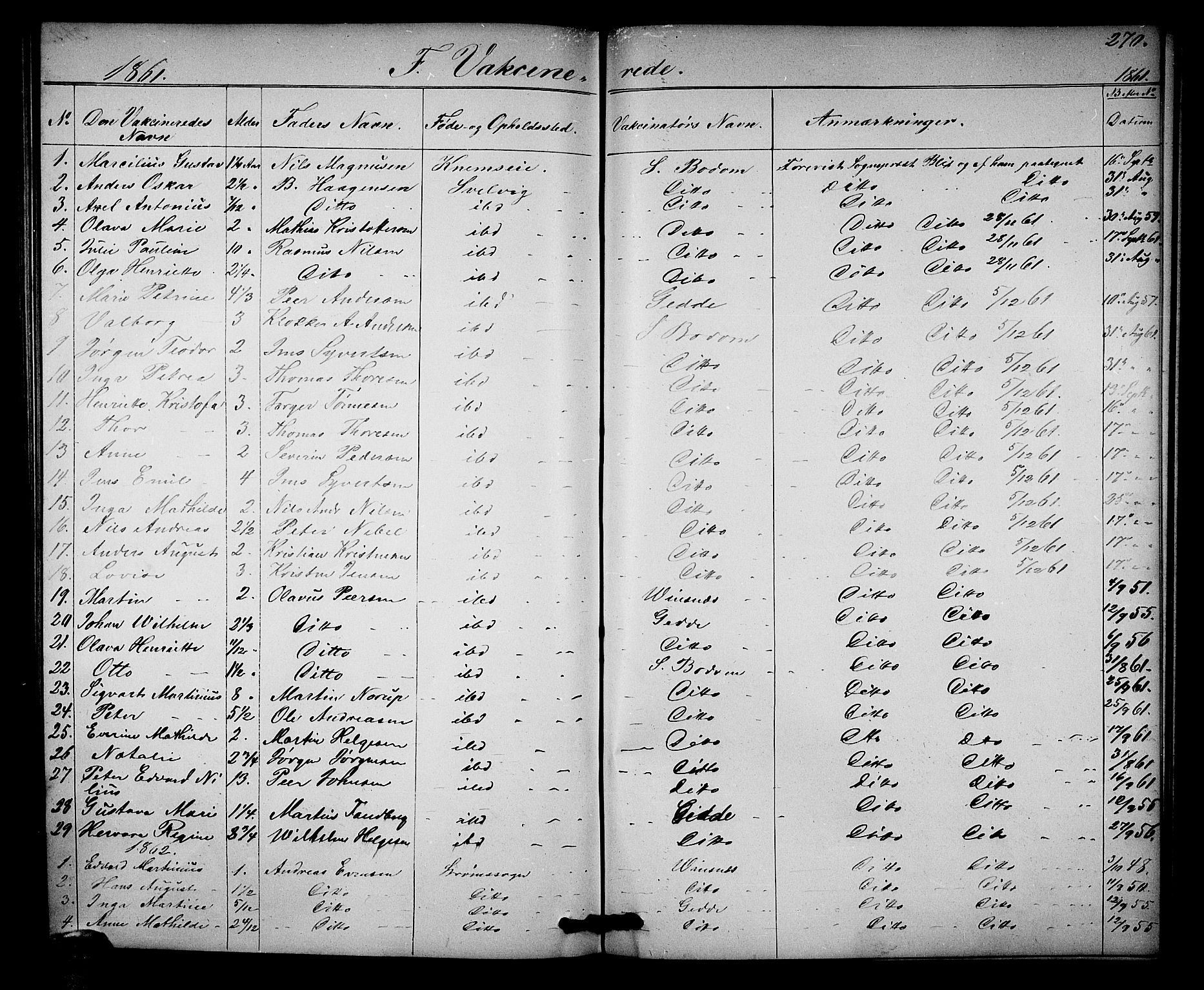 Strømm kirkebøker, SAKO/A-322/G/Ga/L0001: Parish register (copy) no. I 1, 1861-1885, p. 270