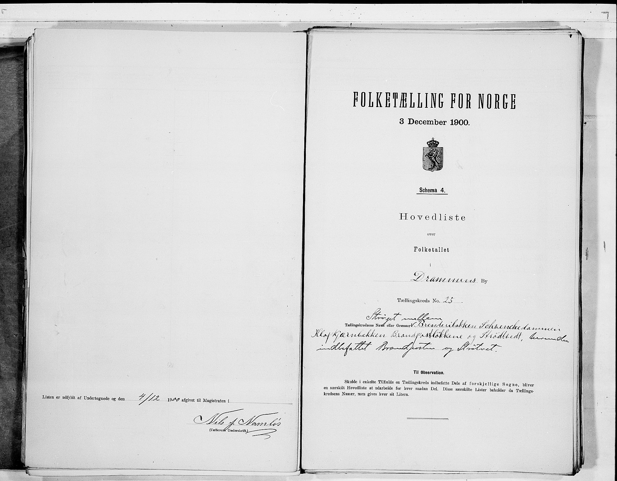 RA, 1900 census for Drammen, 1900, p. 55