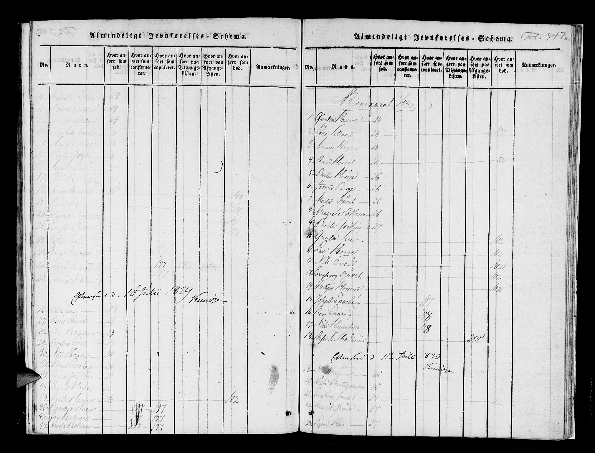 Røldal sokneprestembete, SAB/A-100247: Parish register (official) no. A 2, 1817-1856, p. 347