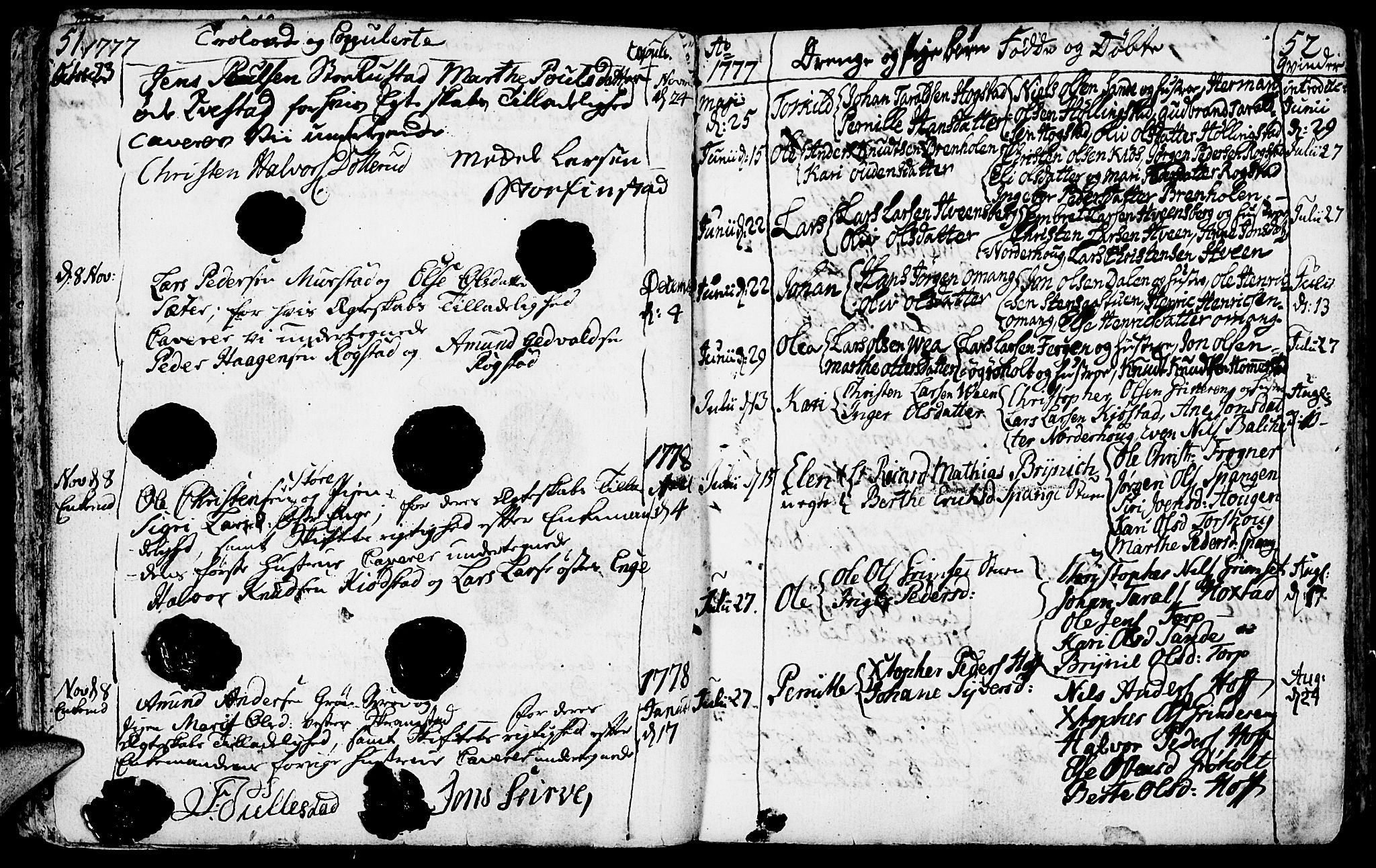 Løten prestekontor, SAH/PREST-022/K/Ka/L0003: Parish register (official) no. 3, 1773-1800, p. 51-52