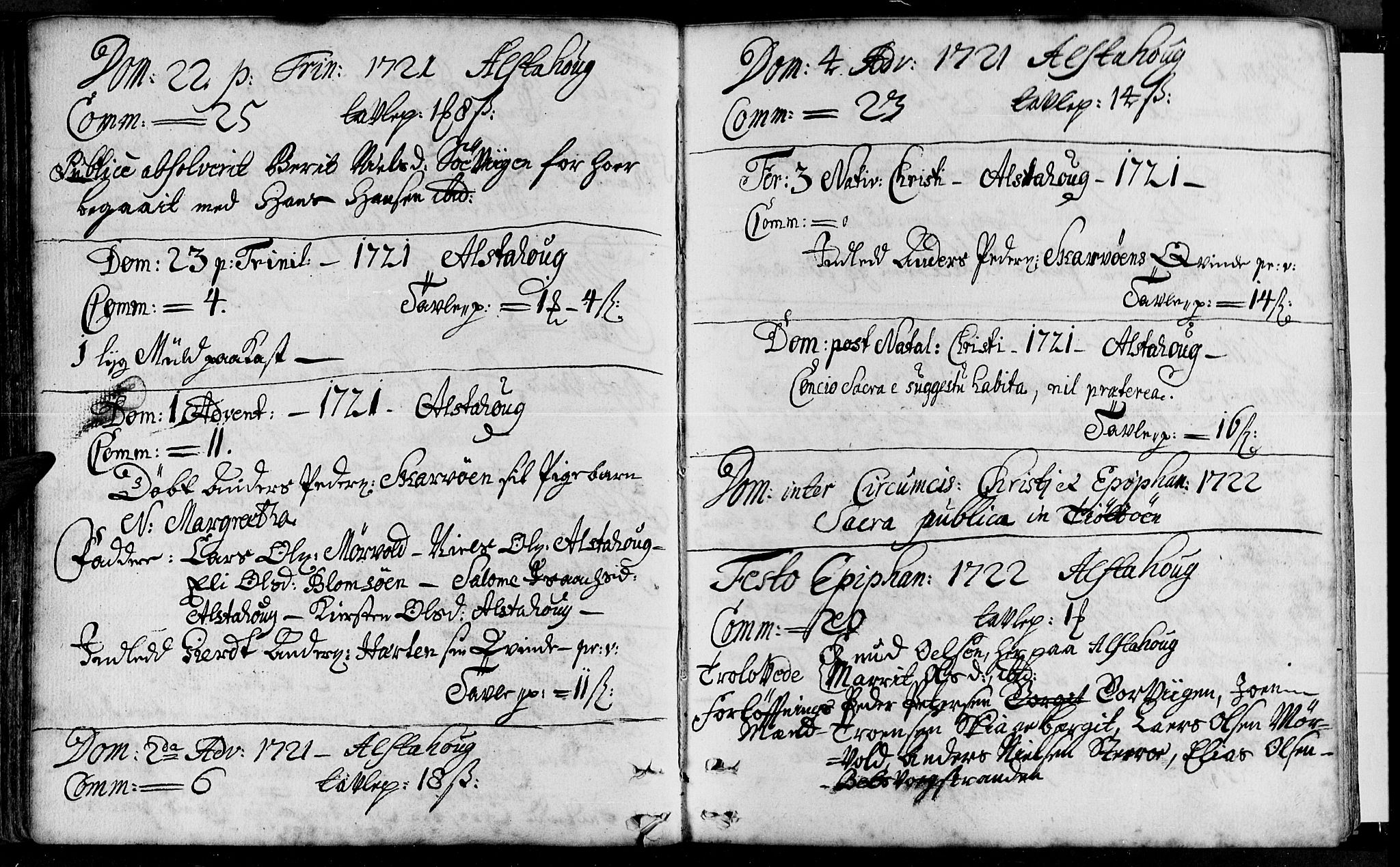 Ministerialprotokoller, klokkerbøker og fødselsregistre - Nordland, SAT/A-1459/830/L0432: Parish register (official) no. 830A01, 1714-1737