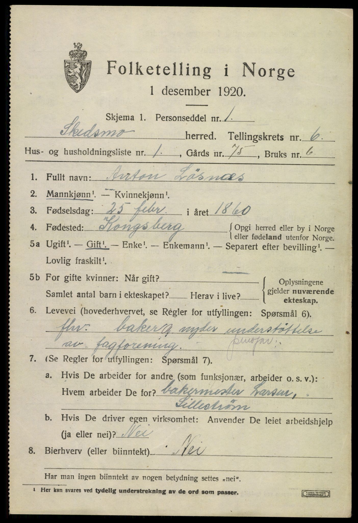 SAO, 1920 census for Skedsmo, 1920, p. 5801