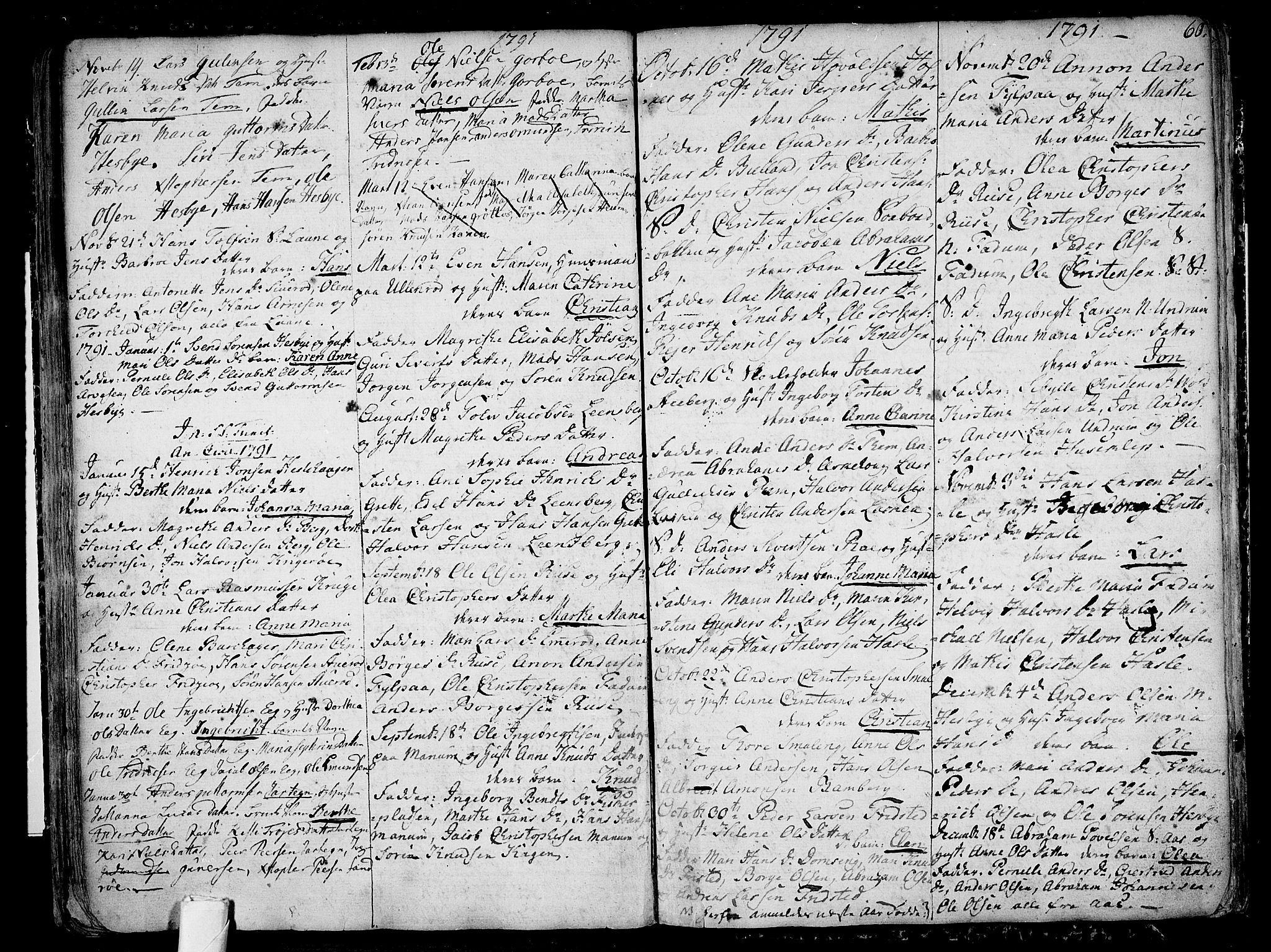 Sem kirkebøker, AV/SAKO-A-5/F/Fa/L0002: Parish register (official) no. I 2, 1764-1798, p. 60