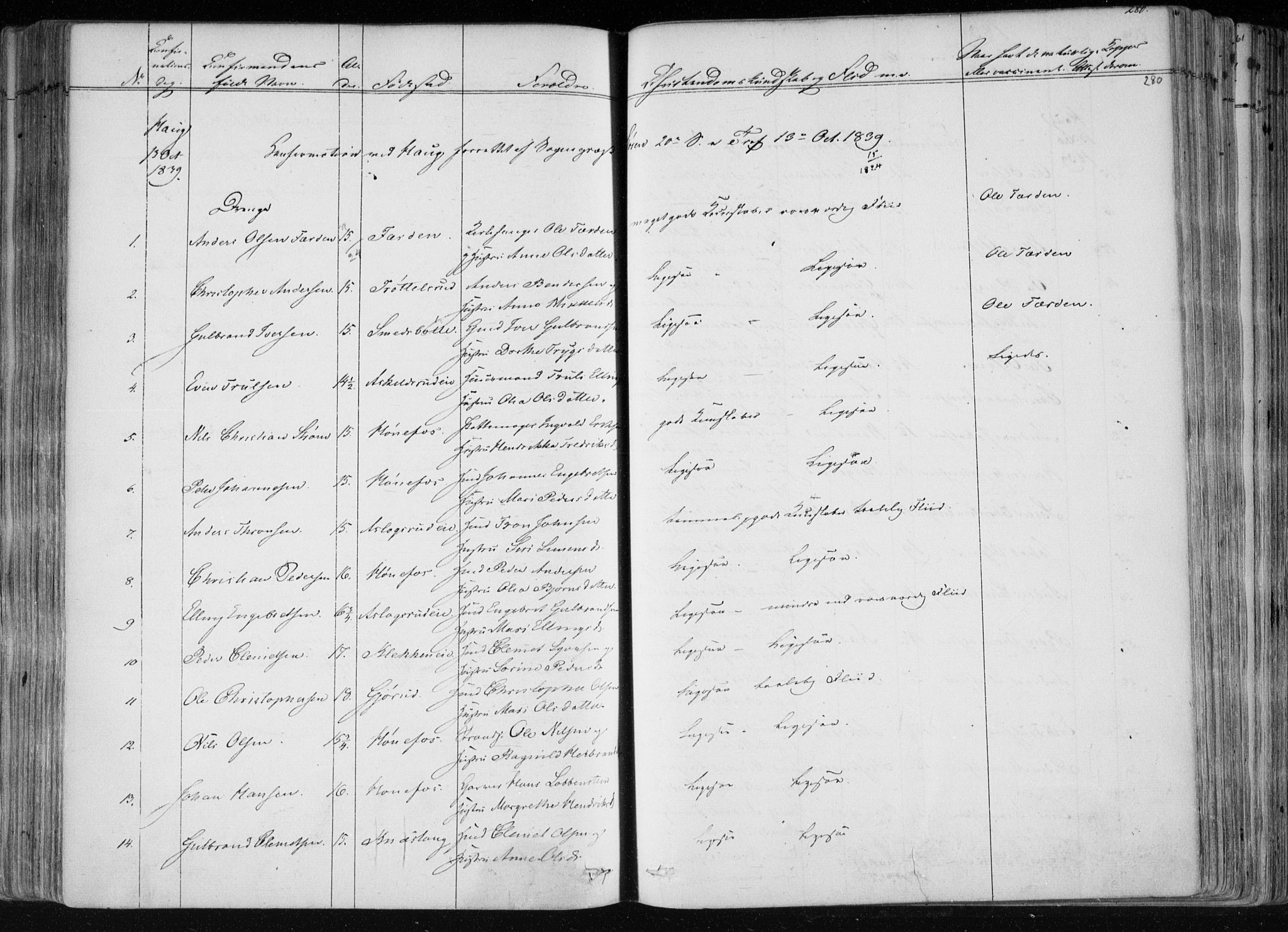 Norderhov kirkebøker, SAKO/A-237/F/Fa/L0010: Parish register (official) no. 10, 1837-1847, p. 280