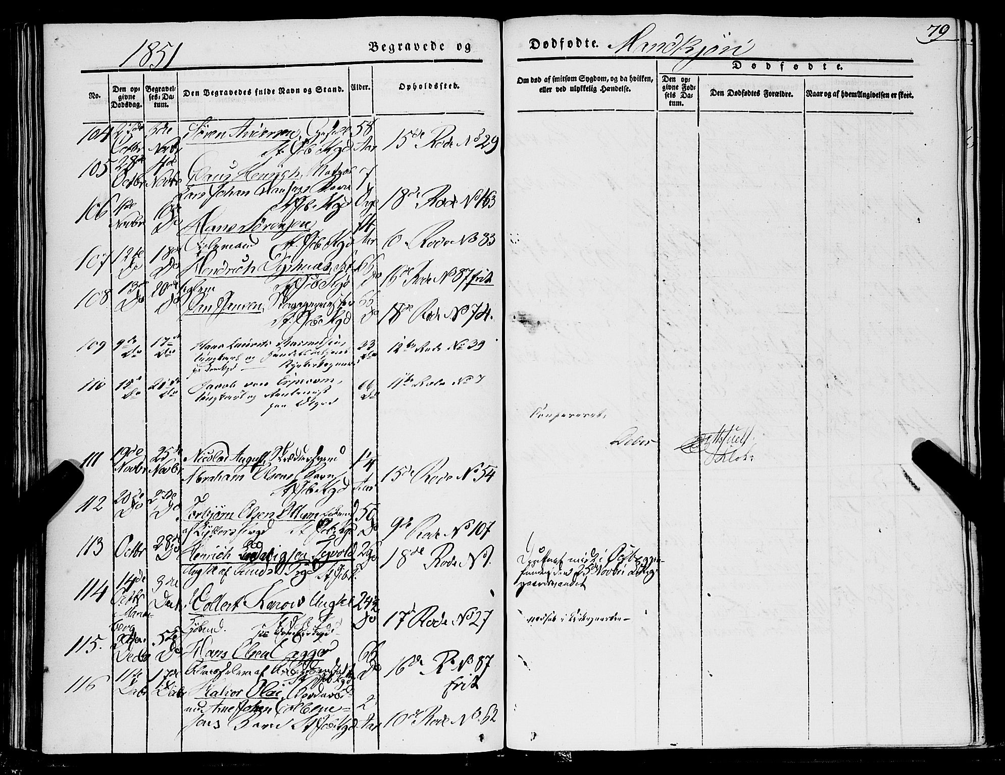 Domkirken sokneprestembete, SAB/A-74801/H/Haa/L0040: Parish register (official) no. E 1, 1841-1853, p. 79