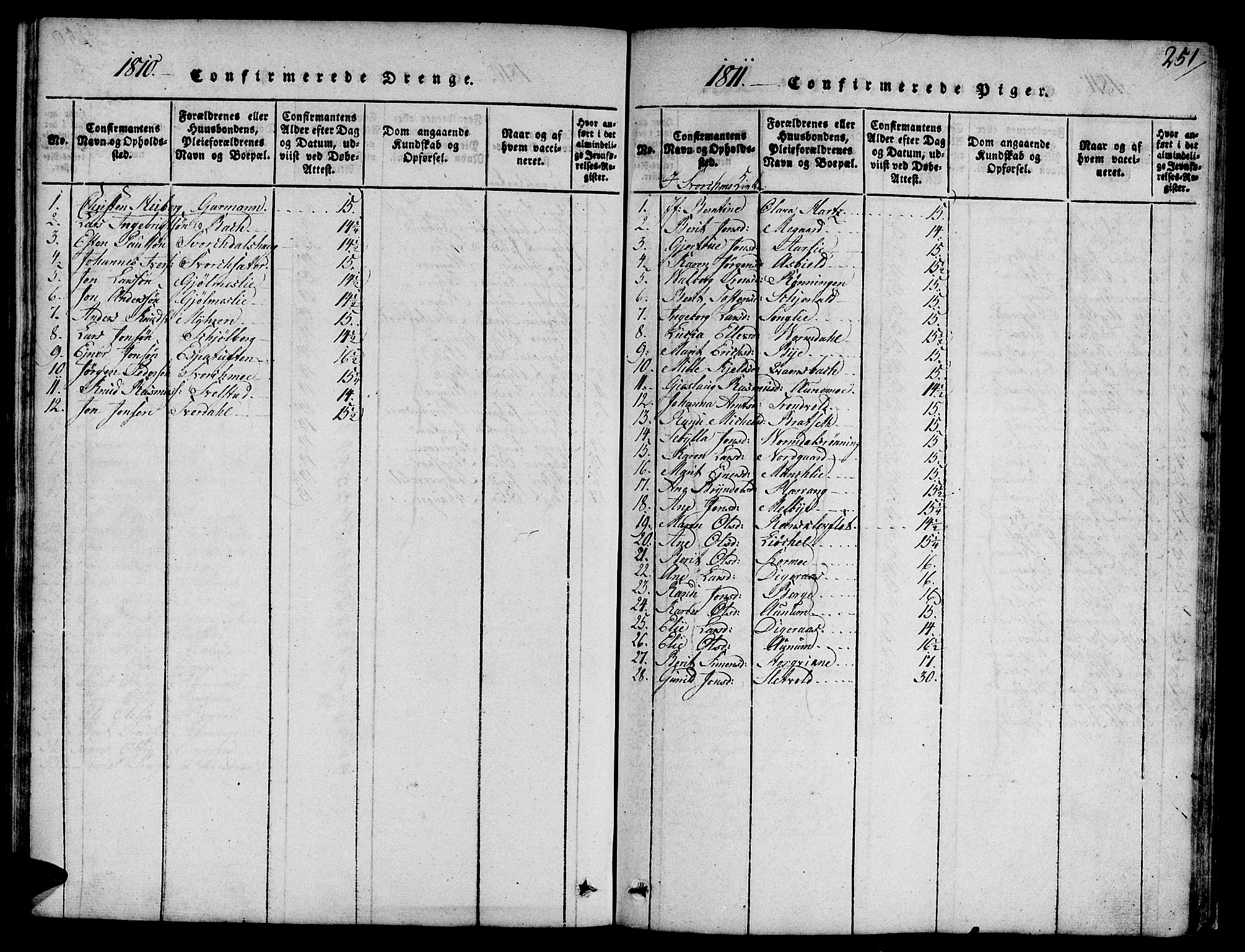 Ministerialprotokoller, klokkerbøker og fødselsregistre - Sør-Trøndelag, SAT/A-1456/668/L0803: Parish register (official) no. 668A03, 1800-1826, p. 251