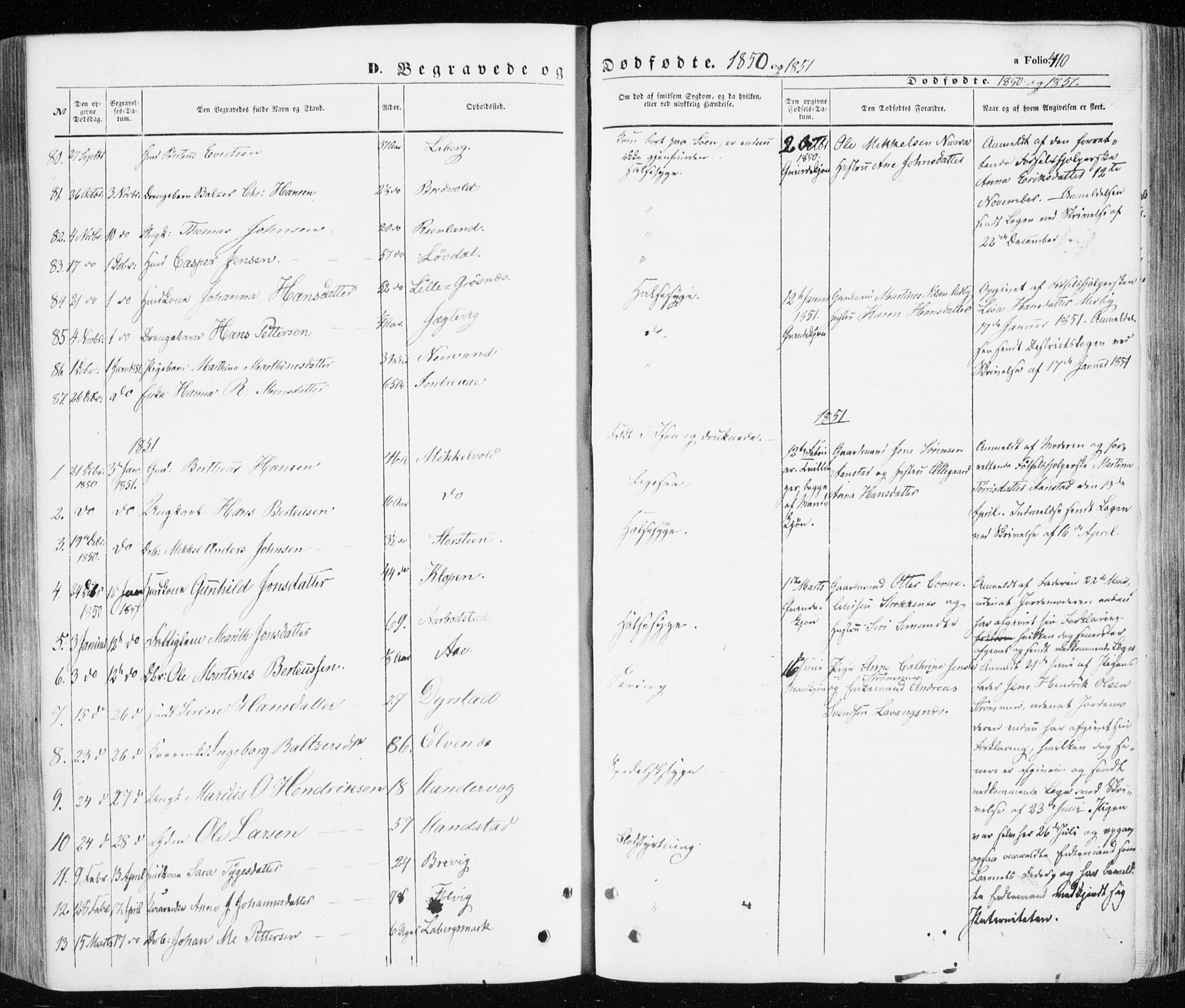 Ibestad sokneprestembete, SATØ/S-0077/H/Ha/Haa/L0008kirke: Parish register (official) no. 8, 1850-1859, p. 410