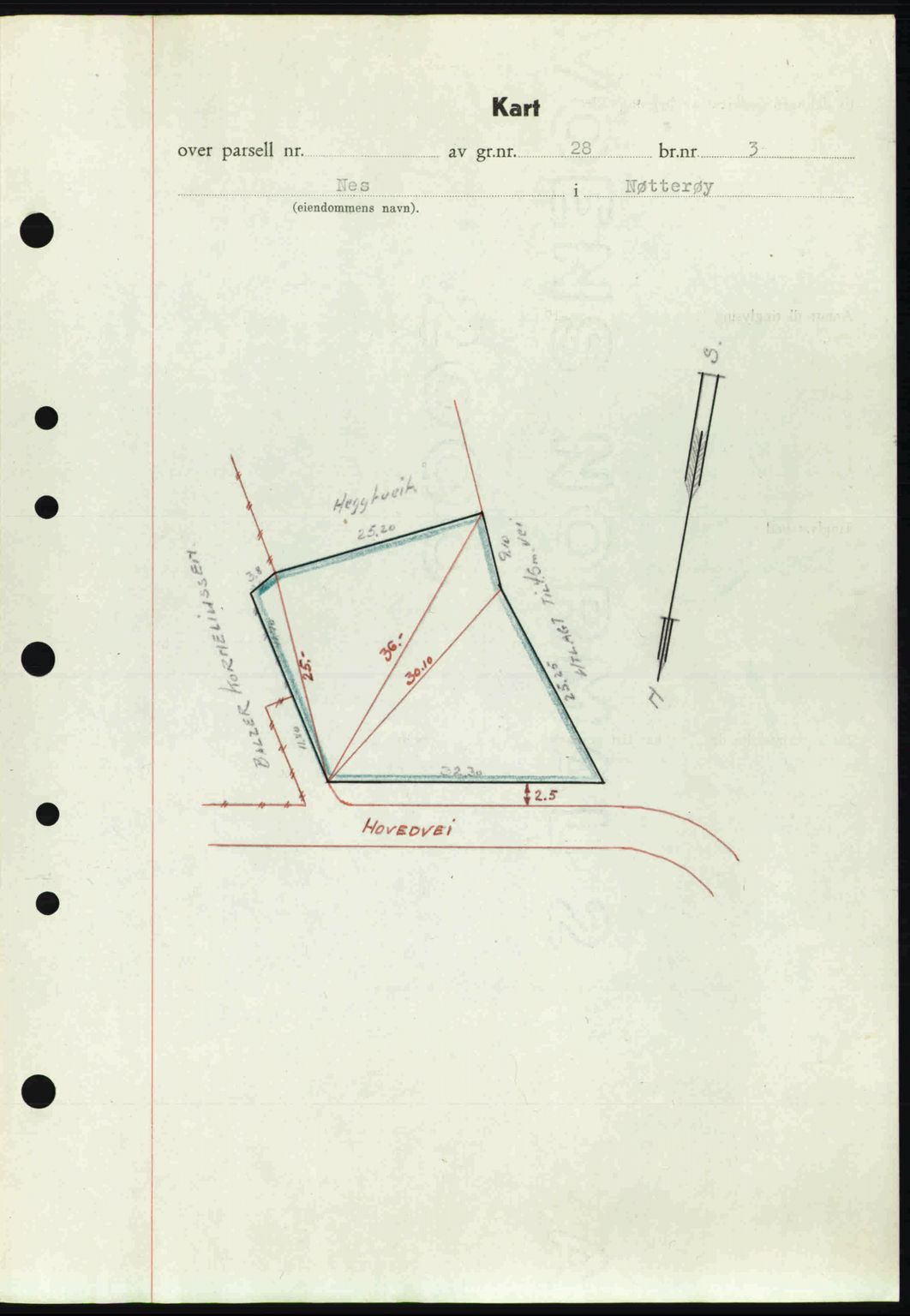 Tønsberg sorenskriveri, AV/SAKO-A-130/G/Ga/Gaa/L0015: Mortgage book no. A15, 1944-1944, Diary no: : 1834/1944