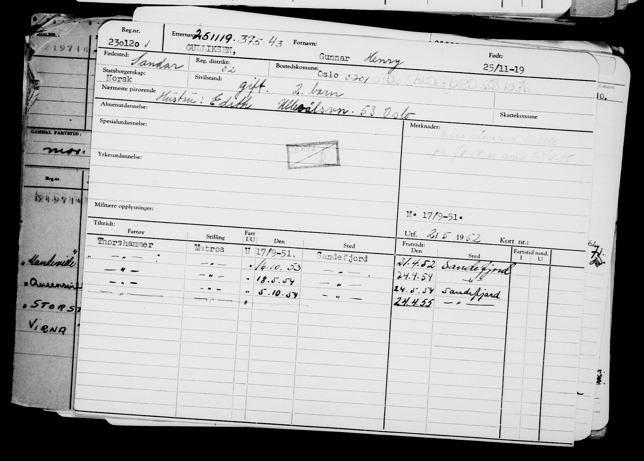 Direktoratet for sjømenn, AV/RA-S-3545/G/Gb/L0174: Hovedkort, 1919, p. 130