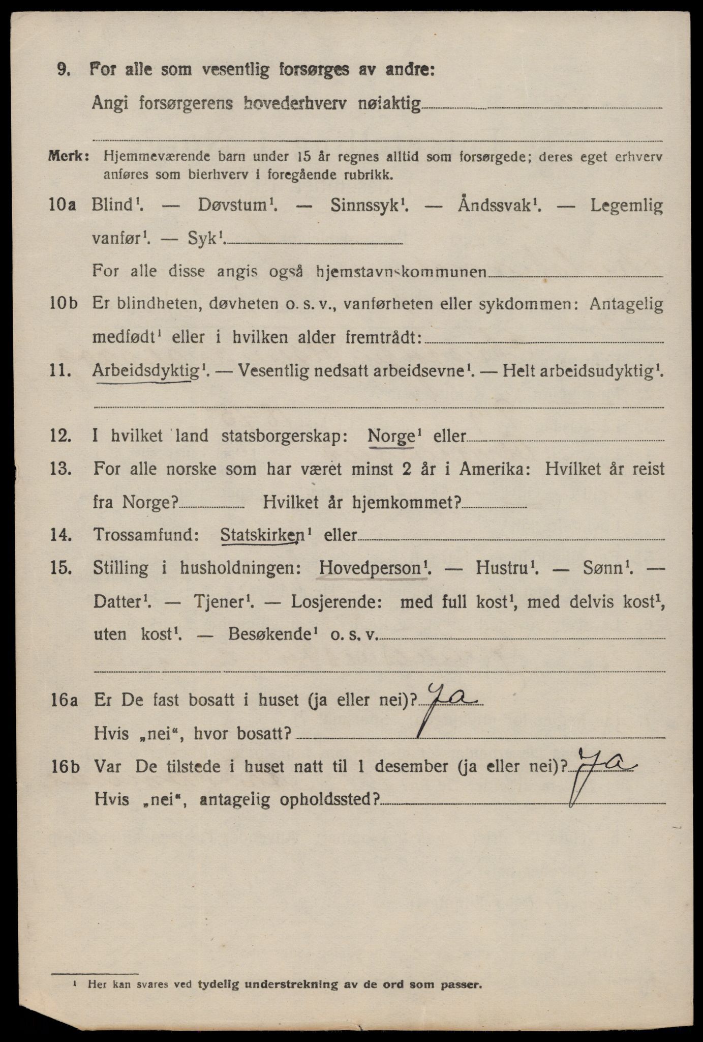 SAST, 1920 census for Nedstrand, 1920, p. 610