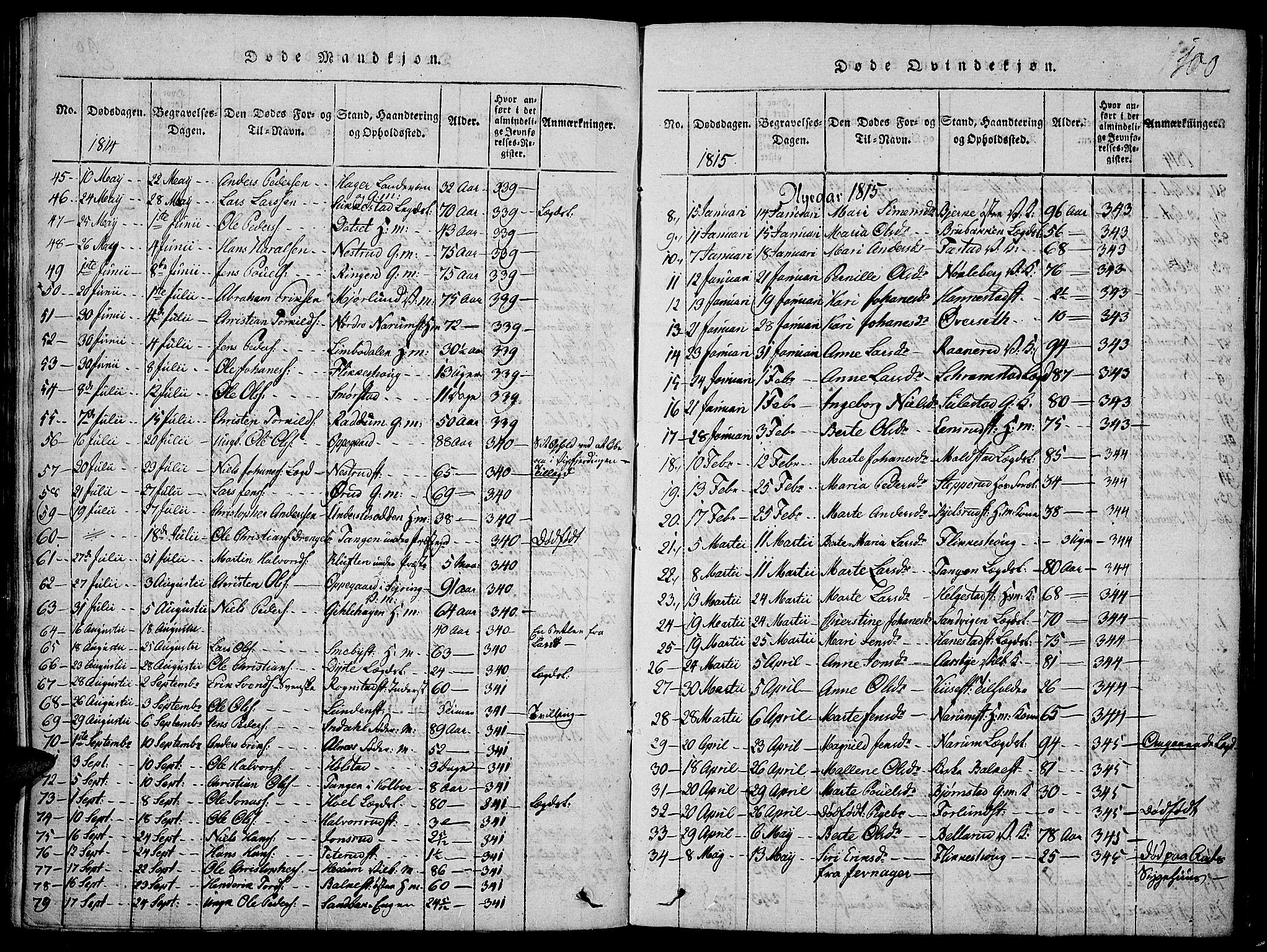 Toten prestekontor, AV/SAH-PREST-102/H/Ha/Haa/L0009: Parish register (official) no. 9, 1814-1820, p. 100