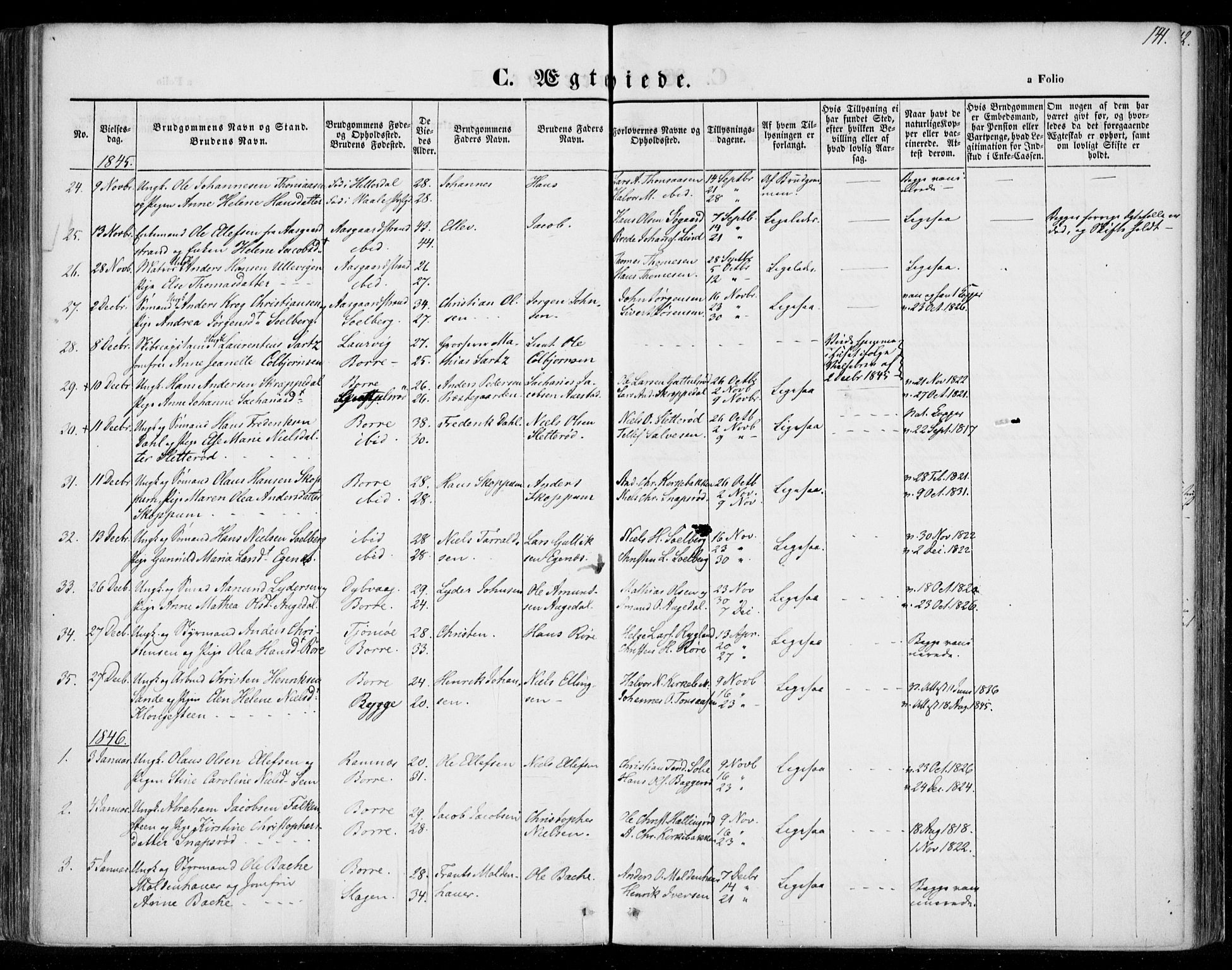 Borre kirkebøker, SAKO/A-338/F/Fa/L0005: Parish register (official) no. I 5, 1845-1851, p. 141