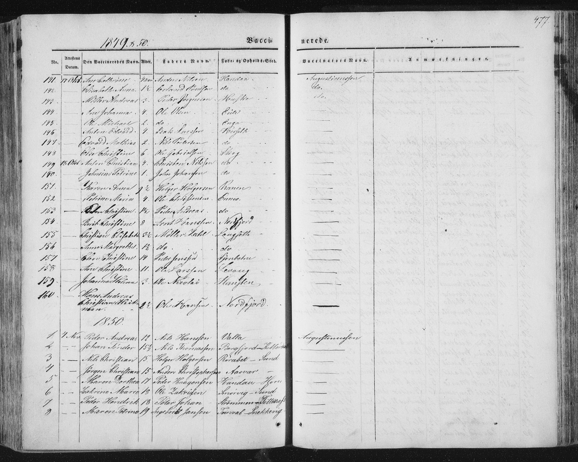 Ministerialprotokoller, klokkerbøker og fødselsregistre - Nordland, AV/SAT-A-1459/838/L0549: Parish register (official) no. 838A07, 1840-1854, p. 477