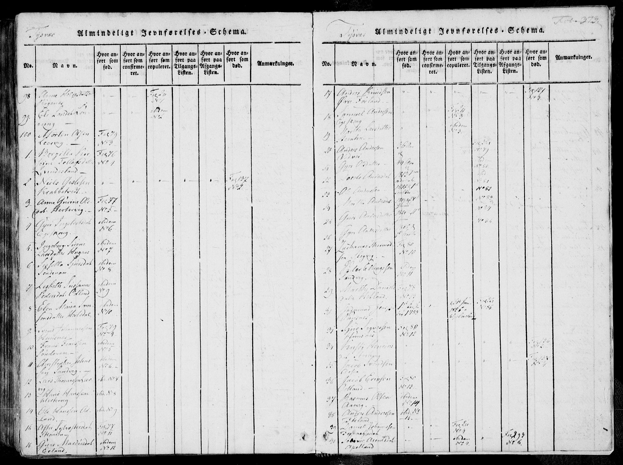 Skjold sokneprestkontor, AV/SAST-A-101847/H/Ha/Haa/L0004: Parish register (official) no. A 4 /1, 1815-1830, p. 373