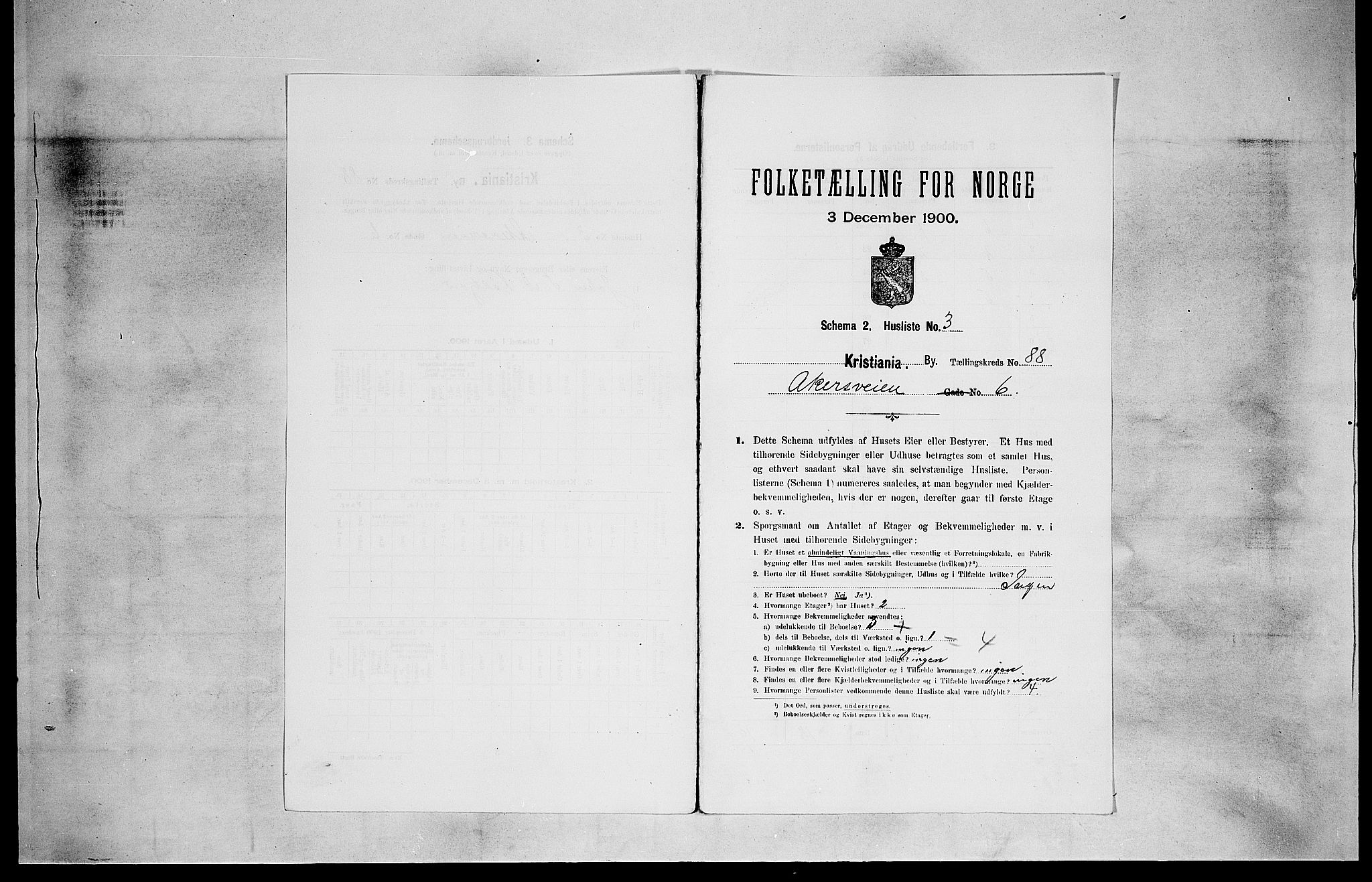 SAO, 1900 census for Kristiania, 1900, p. 1605