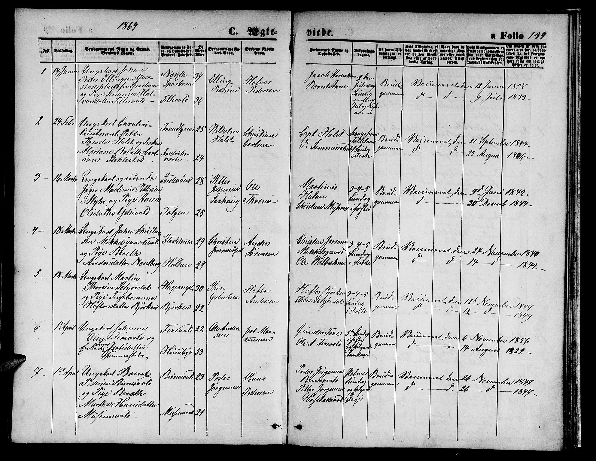 Ministerialprotokoller, klokkerbøker og fødselsregistre - Nord-Trøndelag, AV/SAT-A-1458/723/L0255: Parish register (copy) no. 723C03, 1869-1879, p. 139