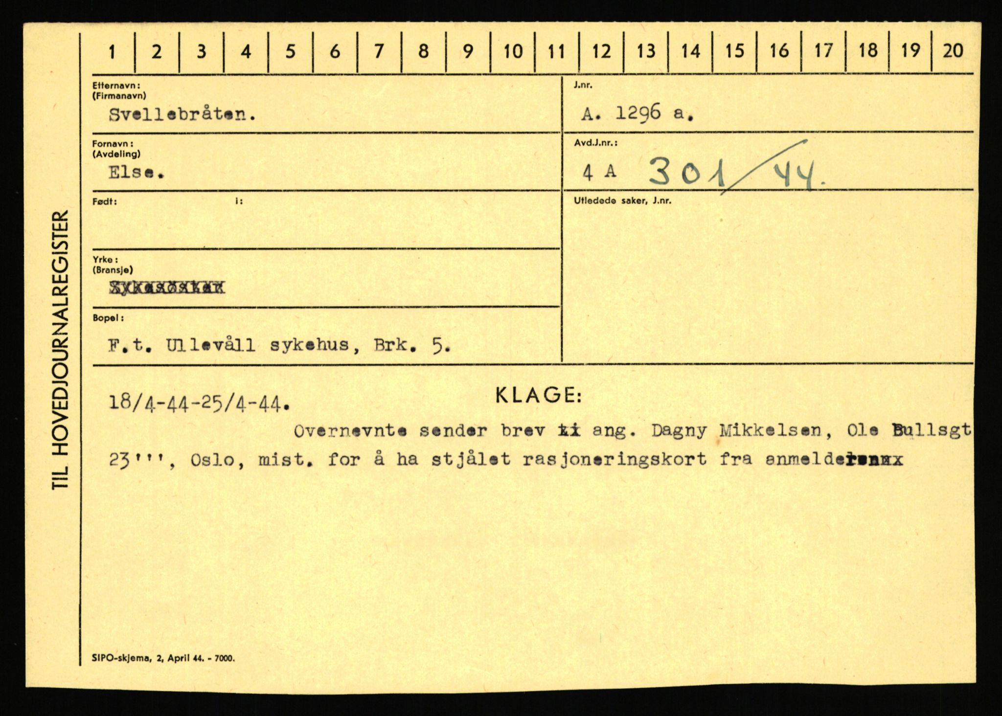 Statspolitiet - Hovedkontoret / Osloavdelingen, AV/RA-S-1329/C/Ca/L0015: Svea - Tøsse, 1943-1945, p. 86