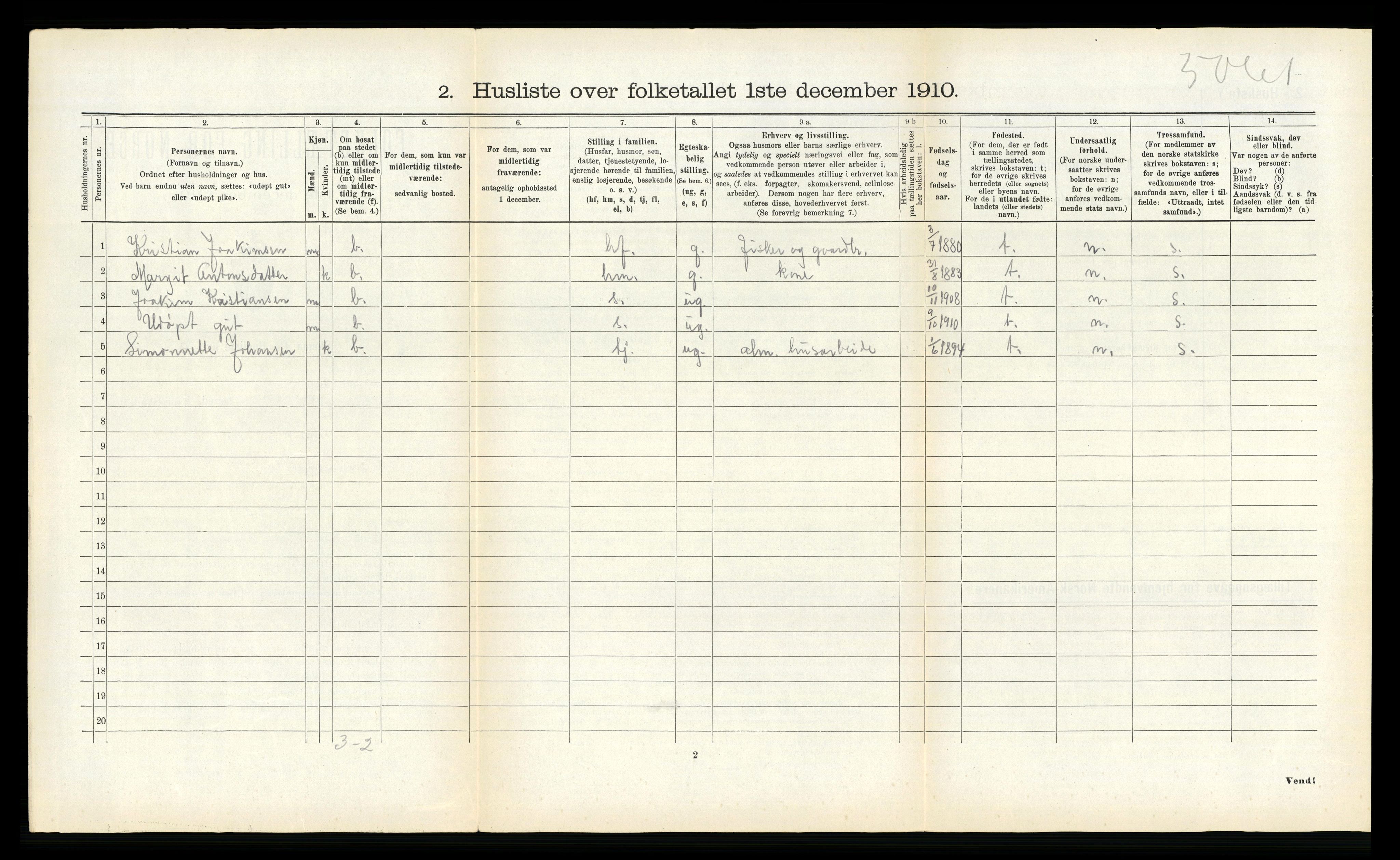 RA, 1910 census for Borge, 1910, p. 468