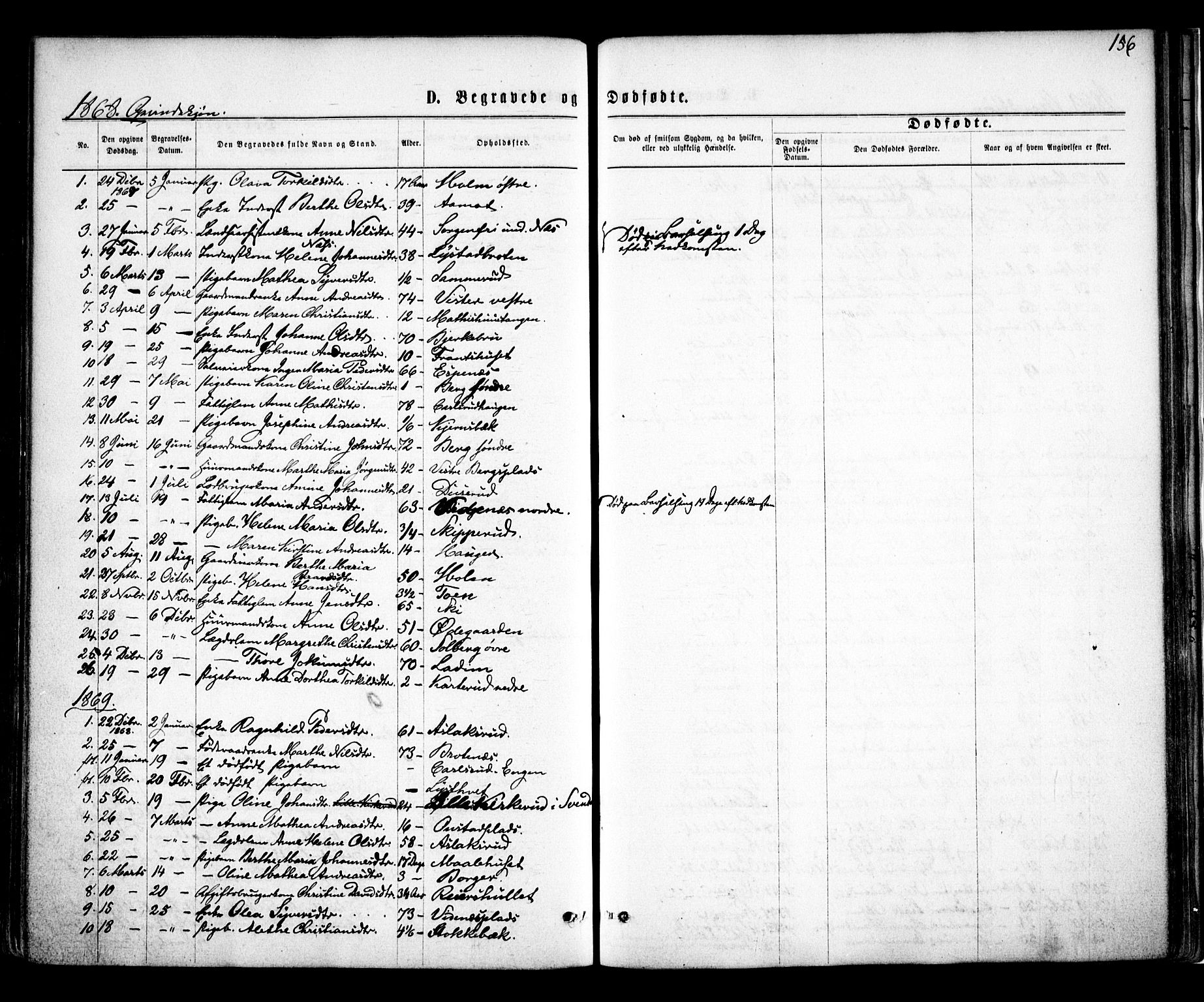 Skiptvet prestekontor Kirkebøker, AV/SAO-A-20009/F/Fa/L0008: Parish register (official) no. 8, 1867-1877, p. 156