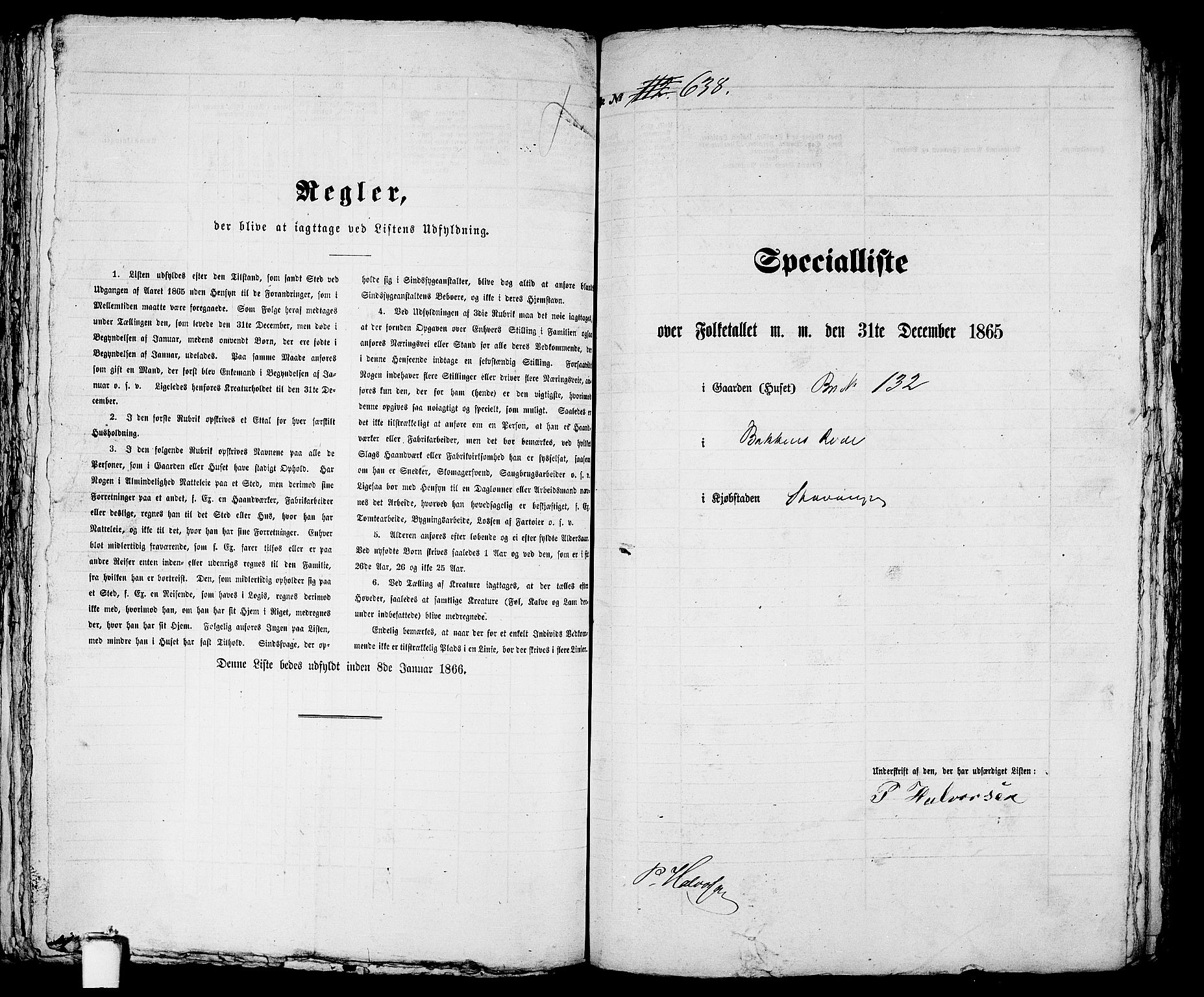 RA, 1865 census for Stavanger, 1865, p. 1306