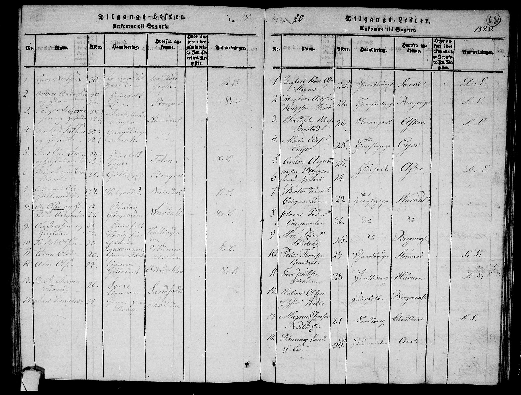 Lier kirkebøker, AV/SAKO-A-230/F/Fa/L0008: Parish register (official) no. I 8, 1813-1825, p. 630-631