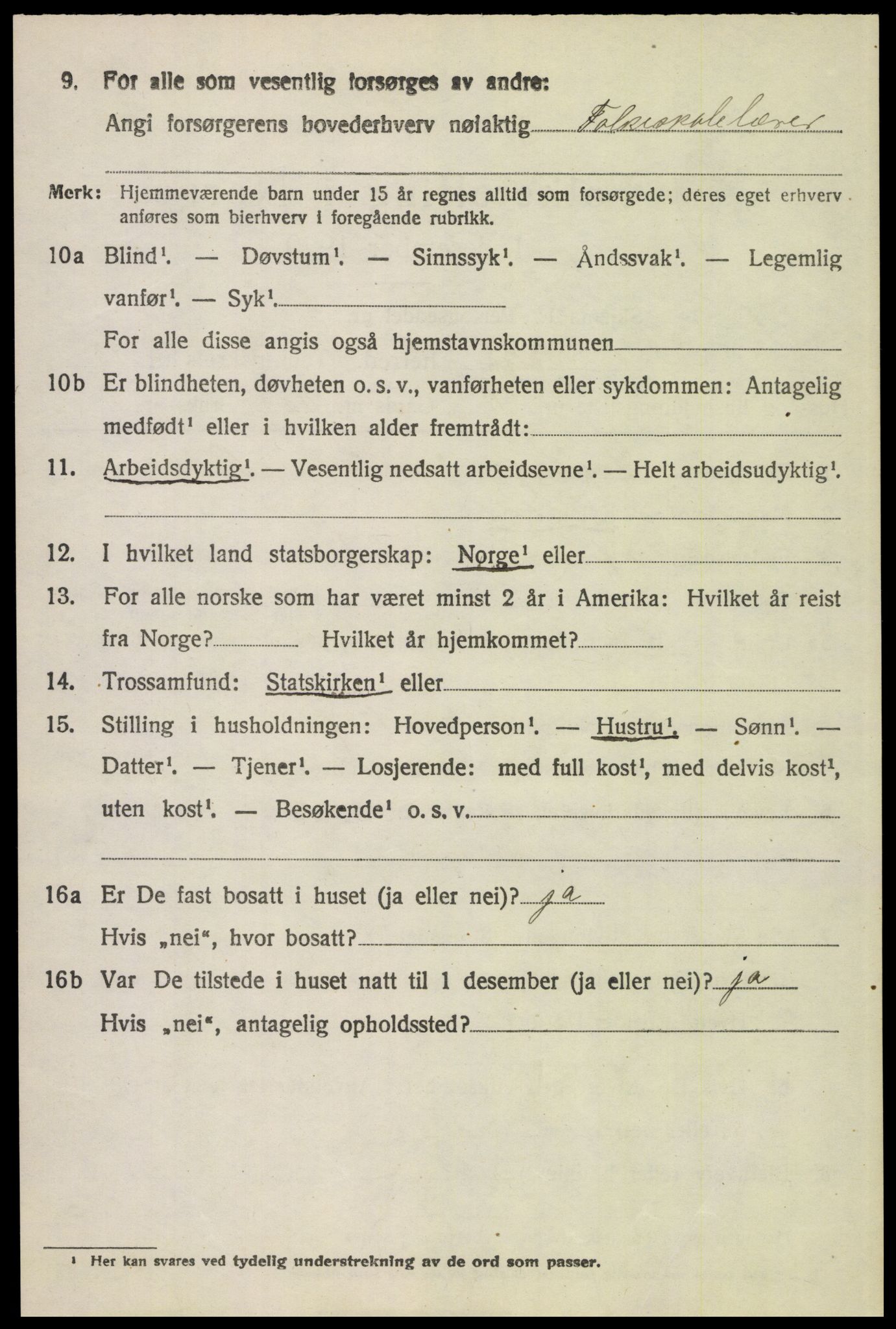 SAH, 1920 census for Tolga, 1920, p. 5916