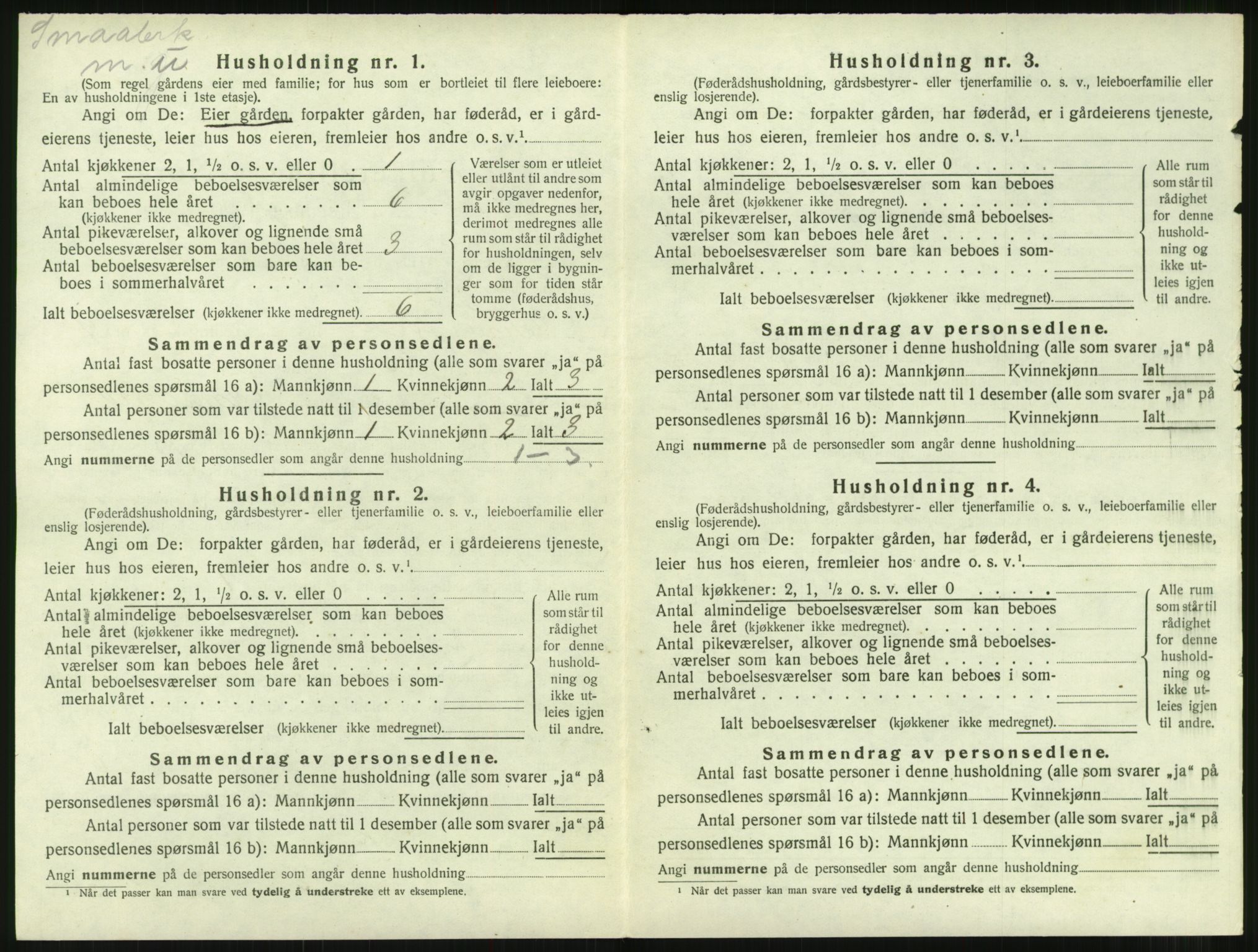 SAT, 1920 census for Tingvoll, 1920, p. 721