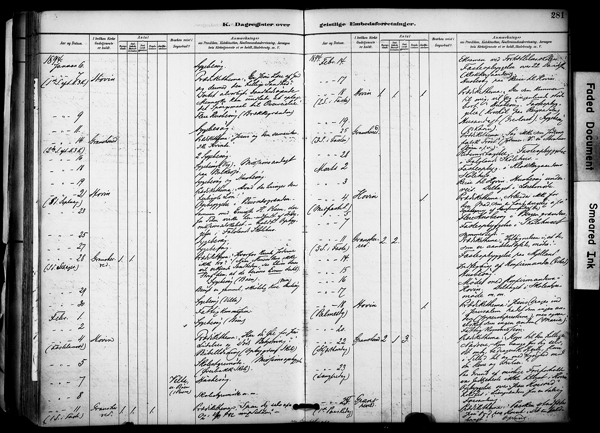 Gransherad kirkebøker, SAKO/A-267/F/Fa/L0005: Parish register (official) no. I 5, 1887-1916, p. 281