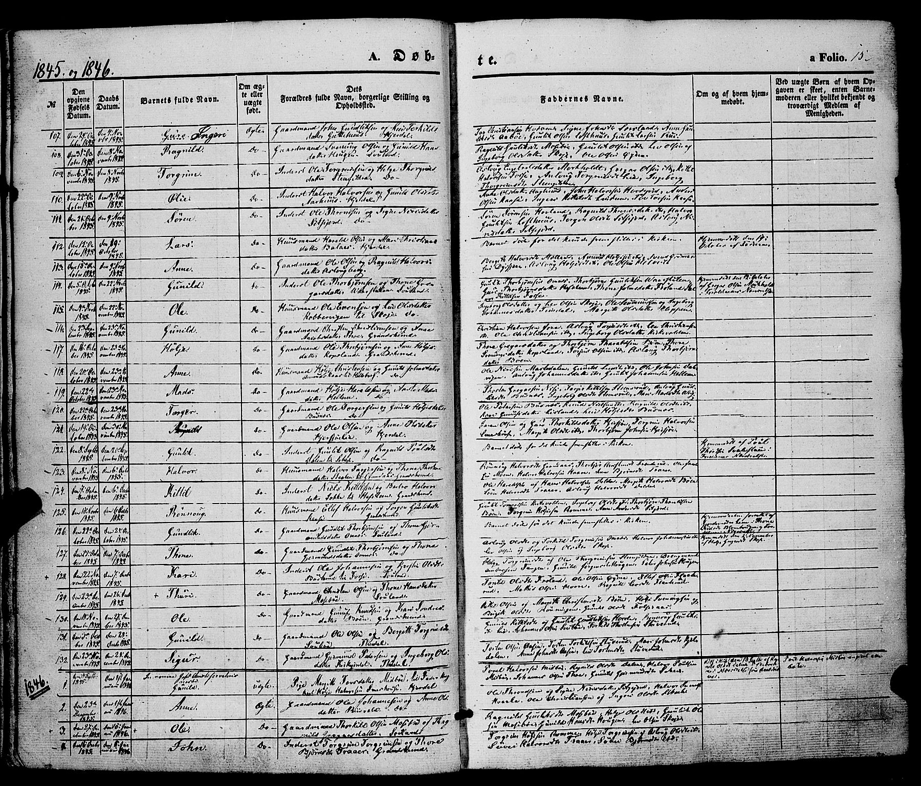 Hjartdal kirkebøker, SAKO/A-270/F/Fa/L0008: Parish register (official) no. I 8, 1844-1859, p. 15
