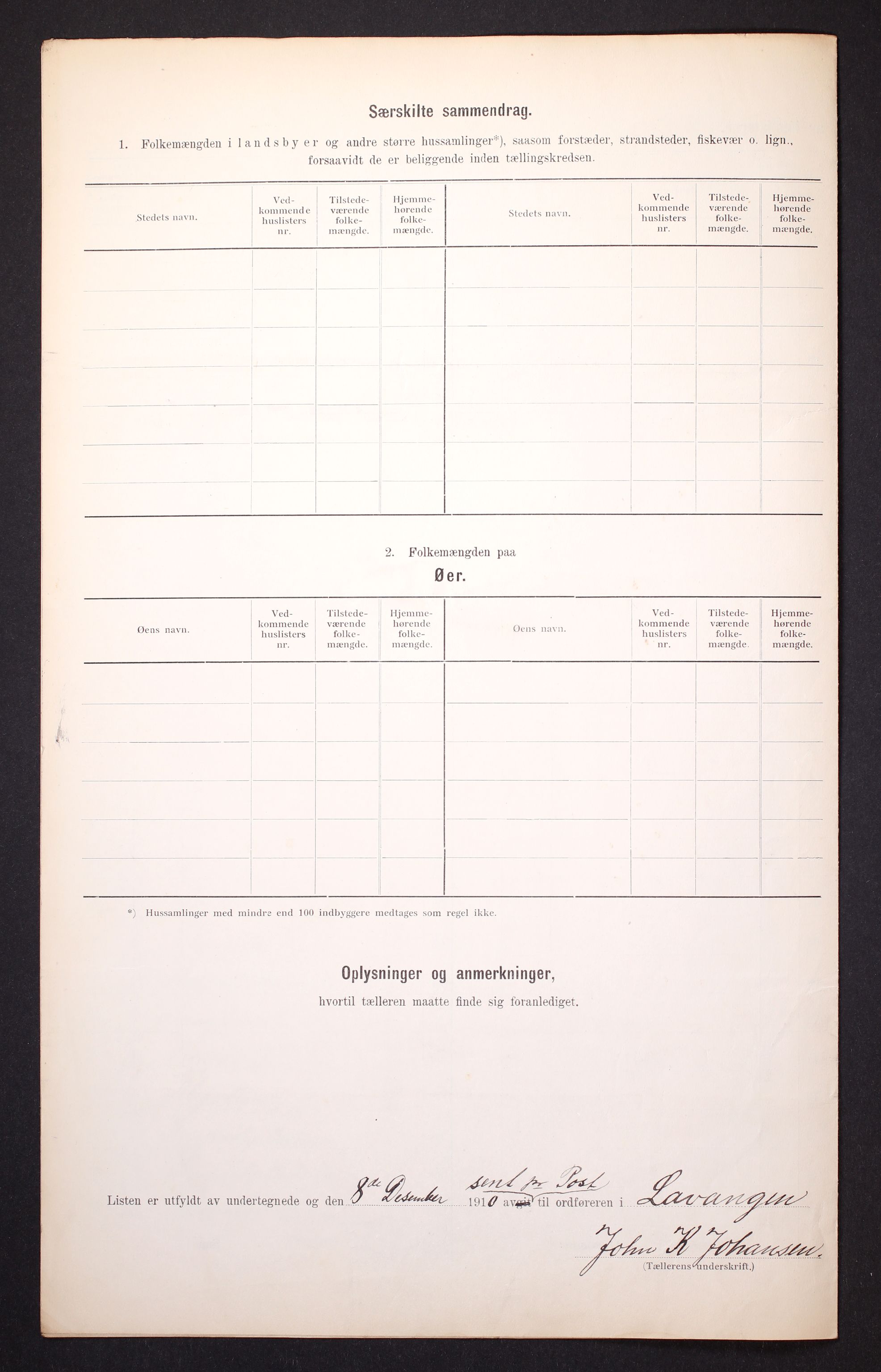 RA, 1910 census for Lavangen, 1910, p. 24