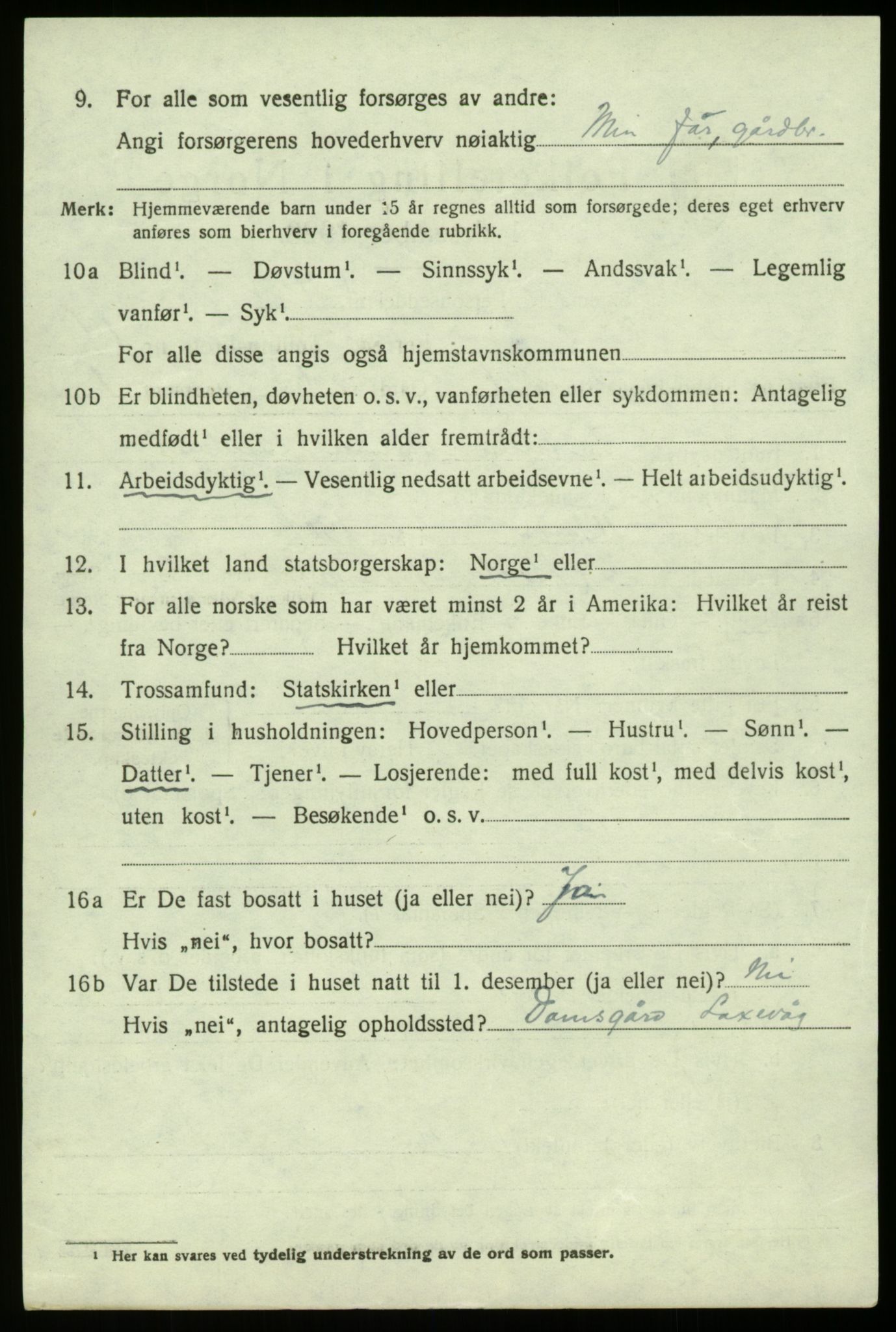 SAB, 1920 census for Fana, 1920, p. 20560