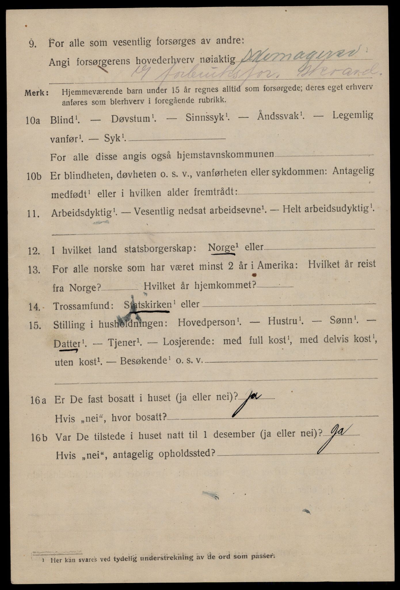 SAST, 1920 census for Stavanger, 1920, p. 44807