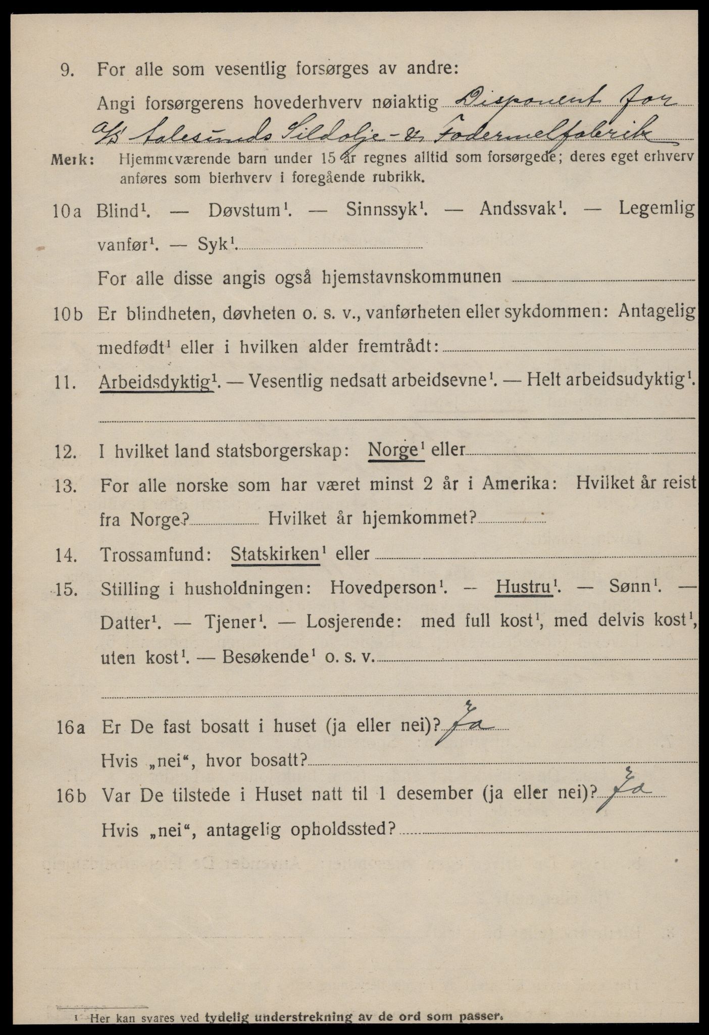 SAT, 1920 census for Ålesund, 1920, p. 19065