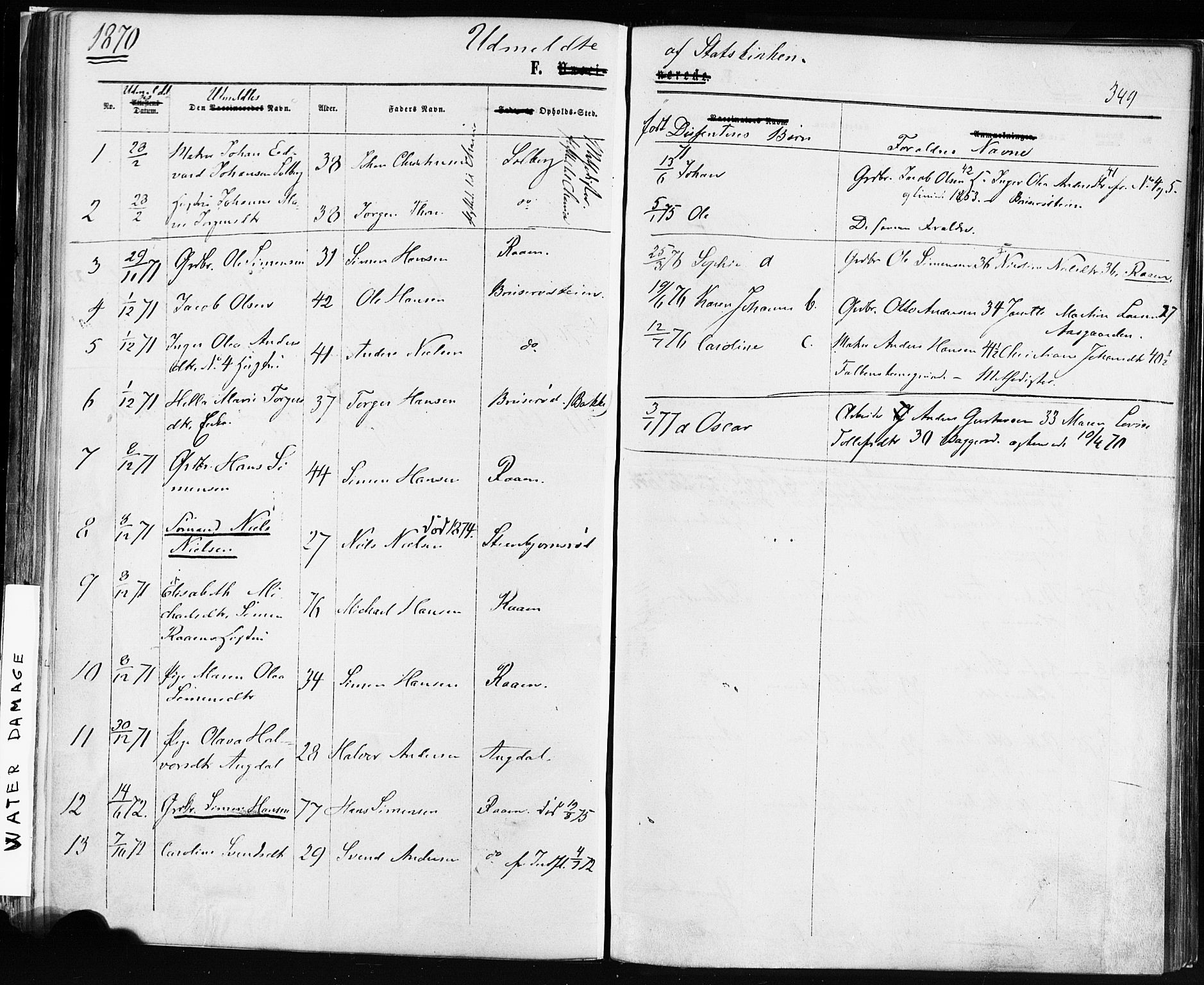 Borre kirkebøker, SAKO/A-338/F/Fa/L0008: Parish register (official) no. I 8, 1868-1877, p. 349