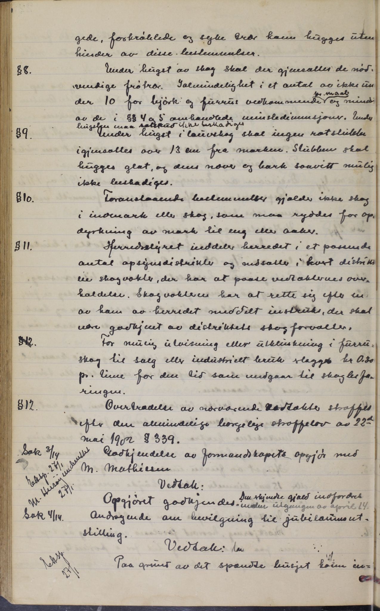 Hamarøy kommune. Formannskapet, AIN/K-18490.150/100/L0002: Møtebok, 1901-1914