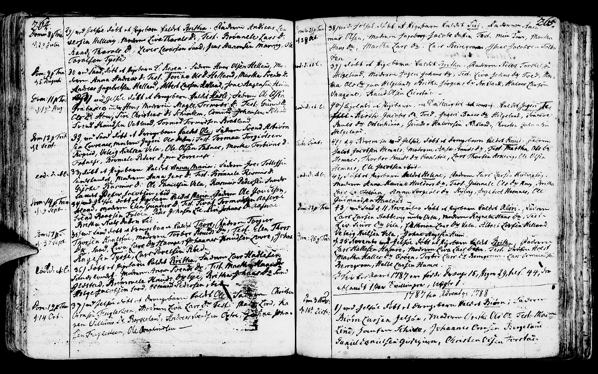 Jelsa sokneprestkontor, SAST/A-101842/01/IV: Parish register (official) no. A 3, 1768-1796, p. 264-265