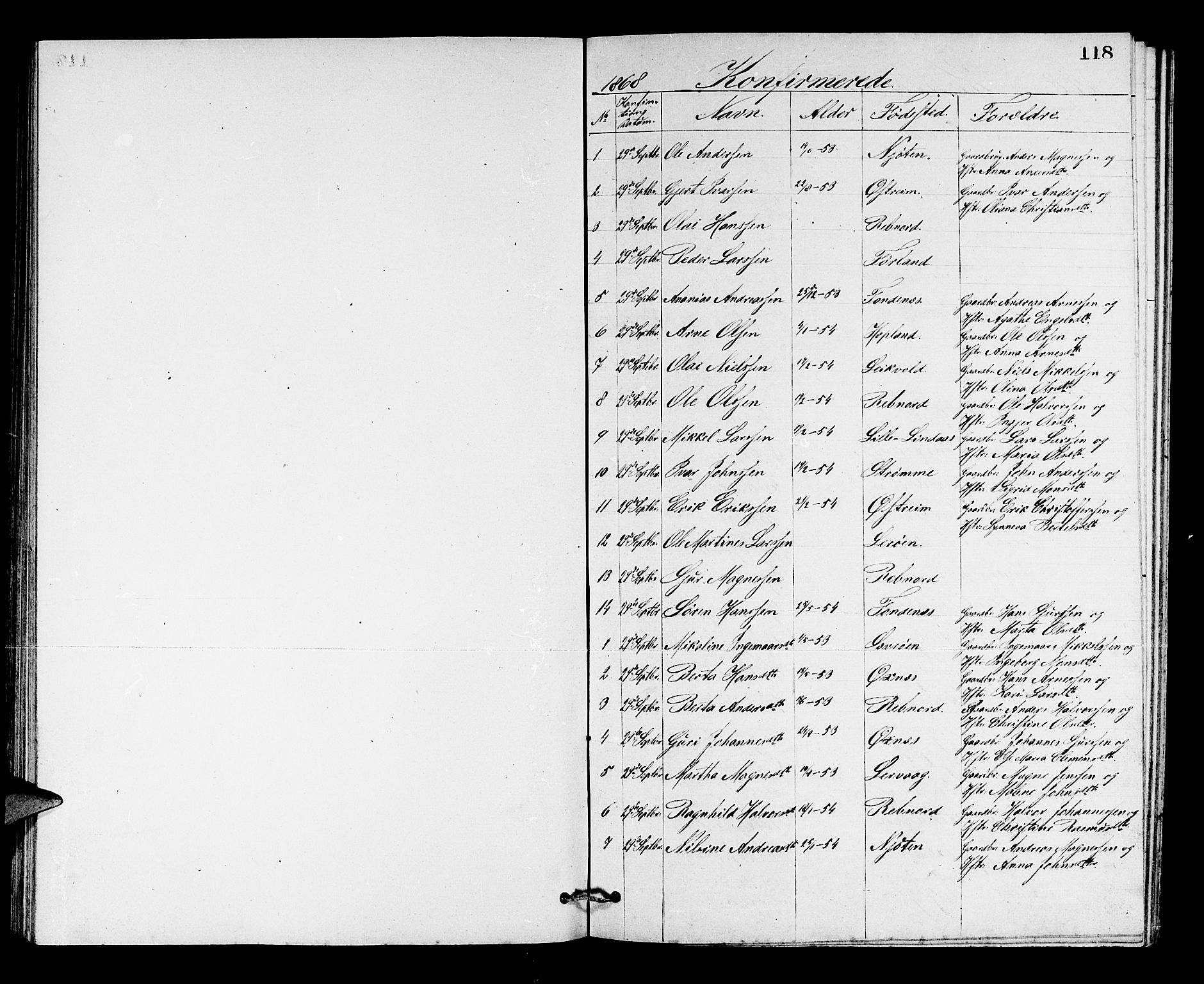 Lindås Sokneprestembete, SAB/A-76701/H/Hab: Parish register (copy) no. C 2, 1868-1885, p. 107